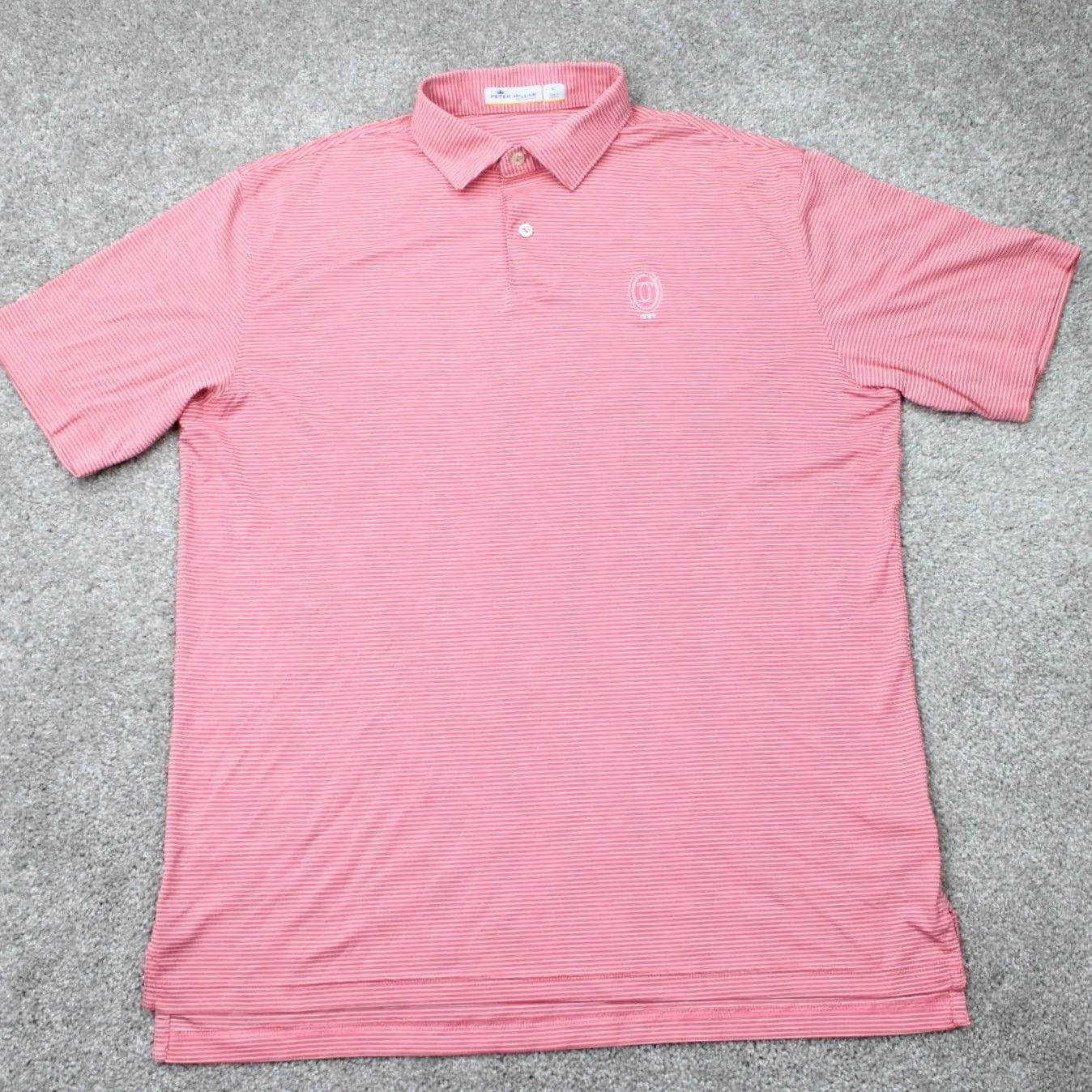 Peter Millar Peter Millar Polo Shirt Mens Large Red 100% Polyester Short Sleeve Knit Logo on left breast Size US L / EU 52-54 / 3 - 2 Thumbnail