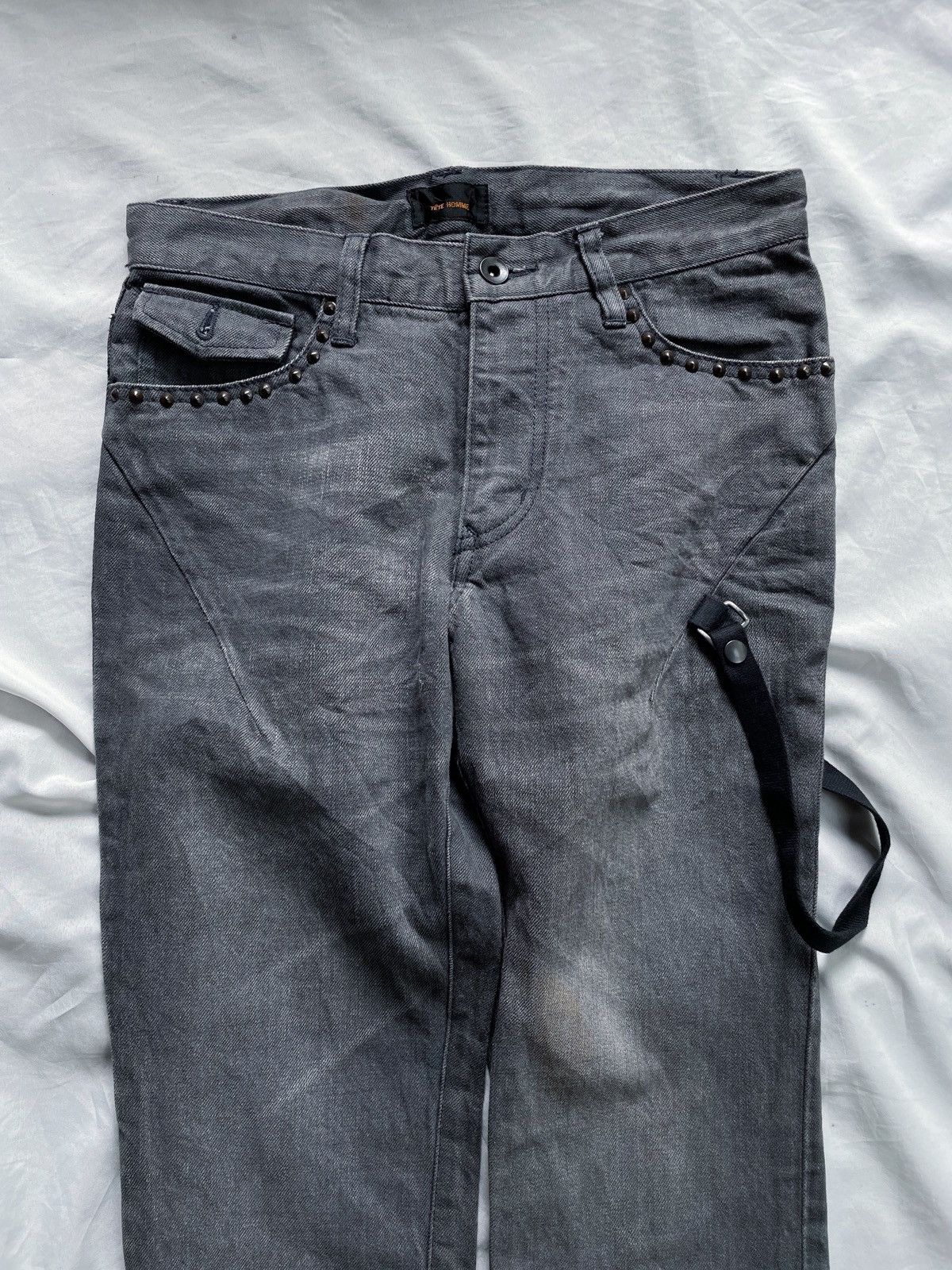 Tete Homme TETE HOMME DOUBLE POCKET PUNK DENIM PANTS Size US 30 / EU 46 - 4 Thumbnail