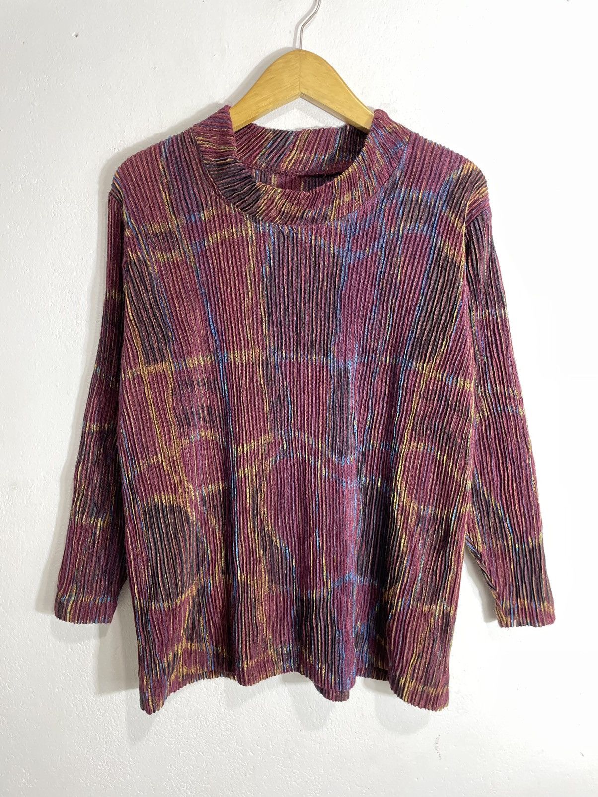 Issey Miyake Undefined Color Mix Pleated Shirt issey style Size M / US 6-8 / IT 42-44 - 1 Thumbnail