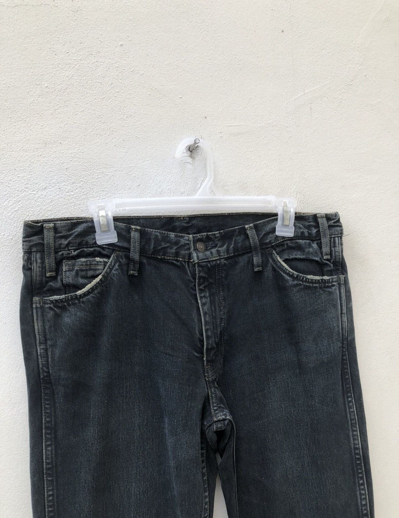 Levi's Vintage Clothing VTG 00s Levi’s 606 Big E Orange Tab Waxed Denim Slim Jeans Size US 33 - 7 Thumbnail