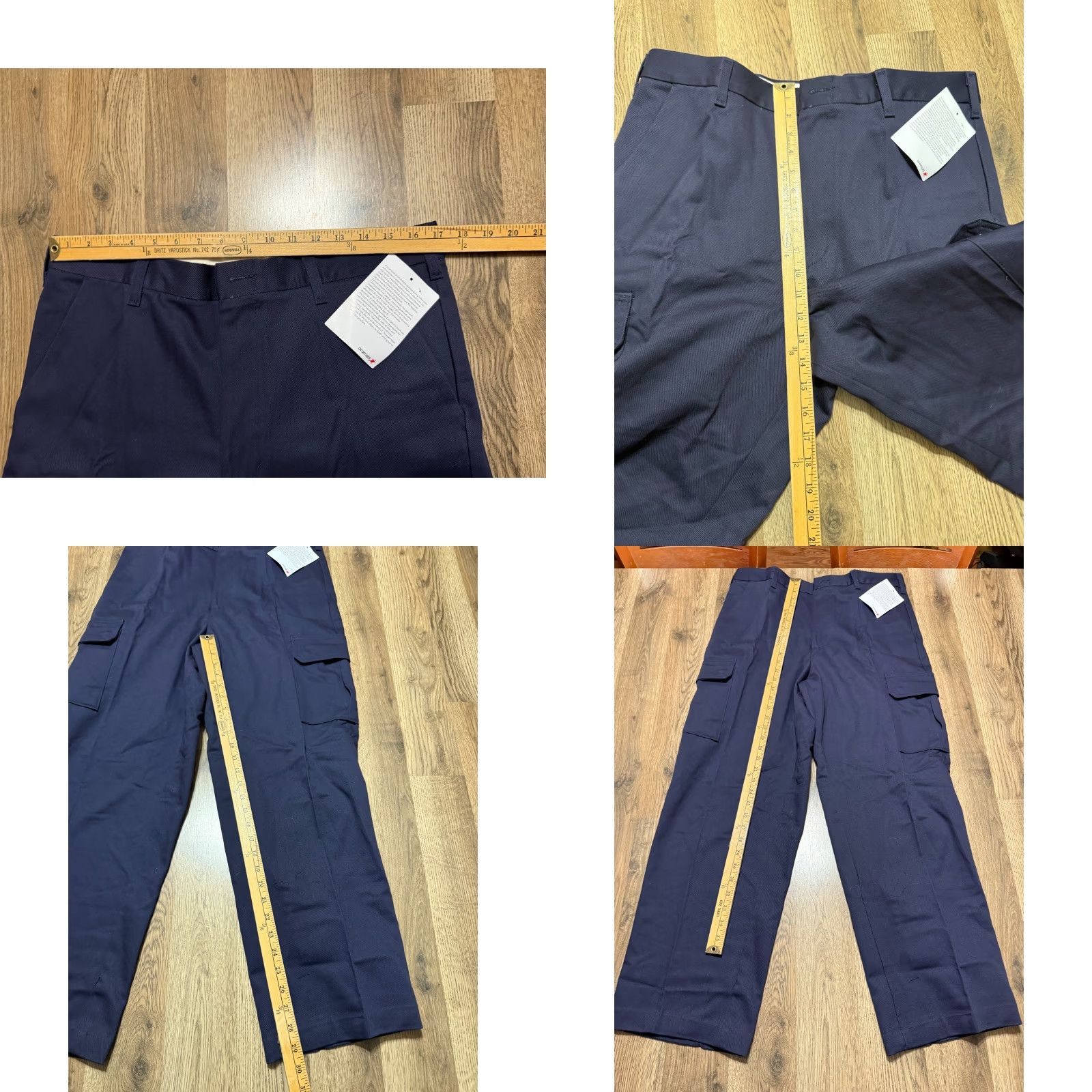 Vintage Steelguard Pants Mens 36x29.5 Blue Flame-Resistant Cargo Pockets Work Pant Size US 36 / EU 52 - 8 Thumbnail