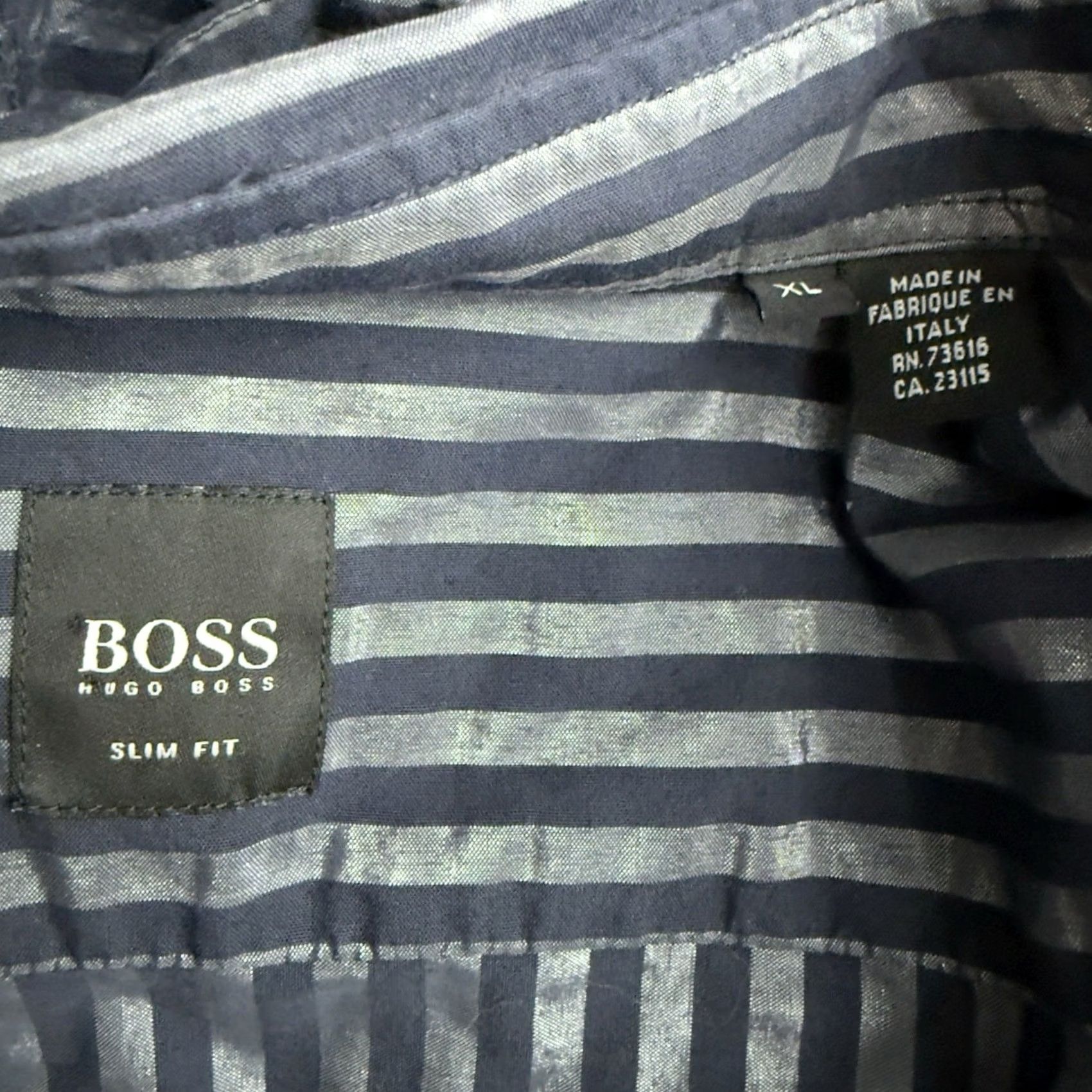 Hugo Boss Hugo Boss Slim Fit Striped Long Sleeve Button Down Mens Size XL Multicolor Shirt Size US XL / EU 56 / 4 - 4 Thumbnail
