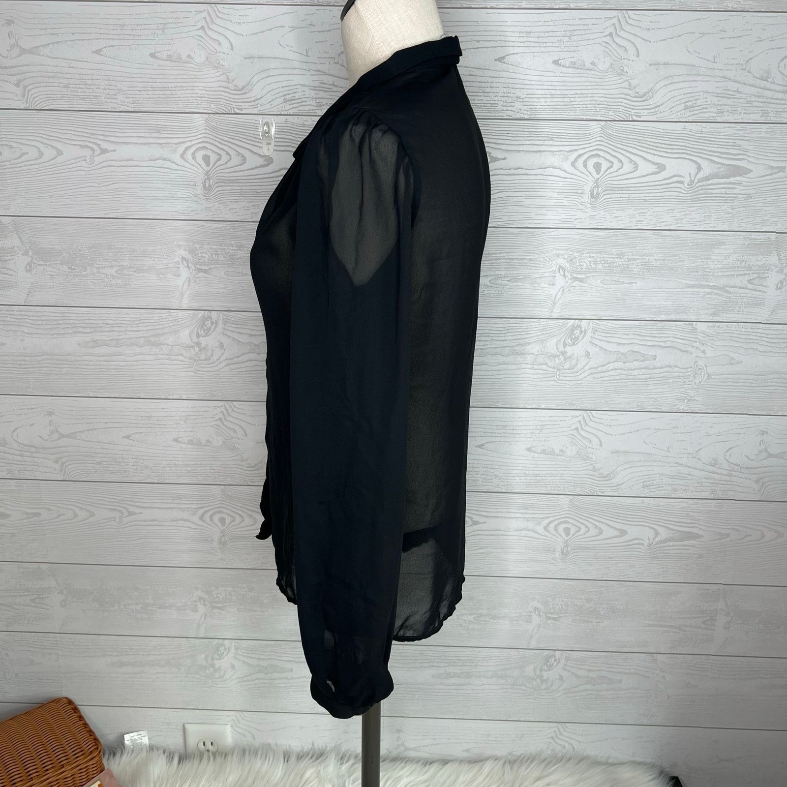 Other Stitches by Marjorie de Martino 80’s black blouse size 9 Size L / US 10 / IT 46 - 2 Thumbnail