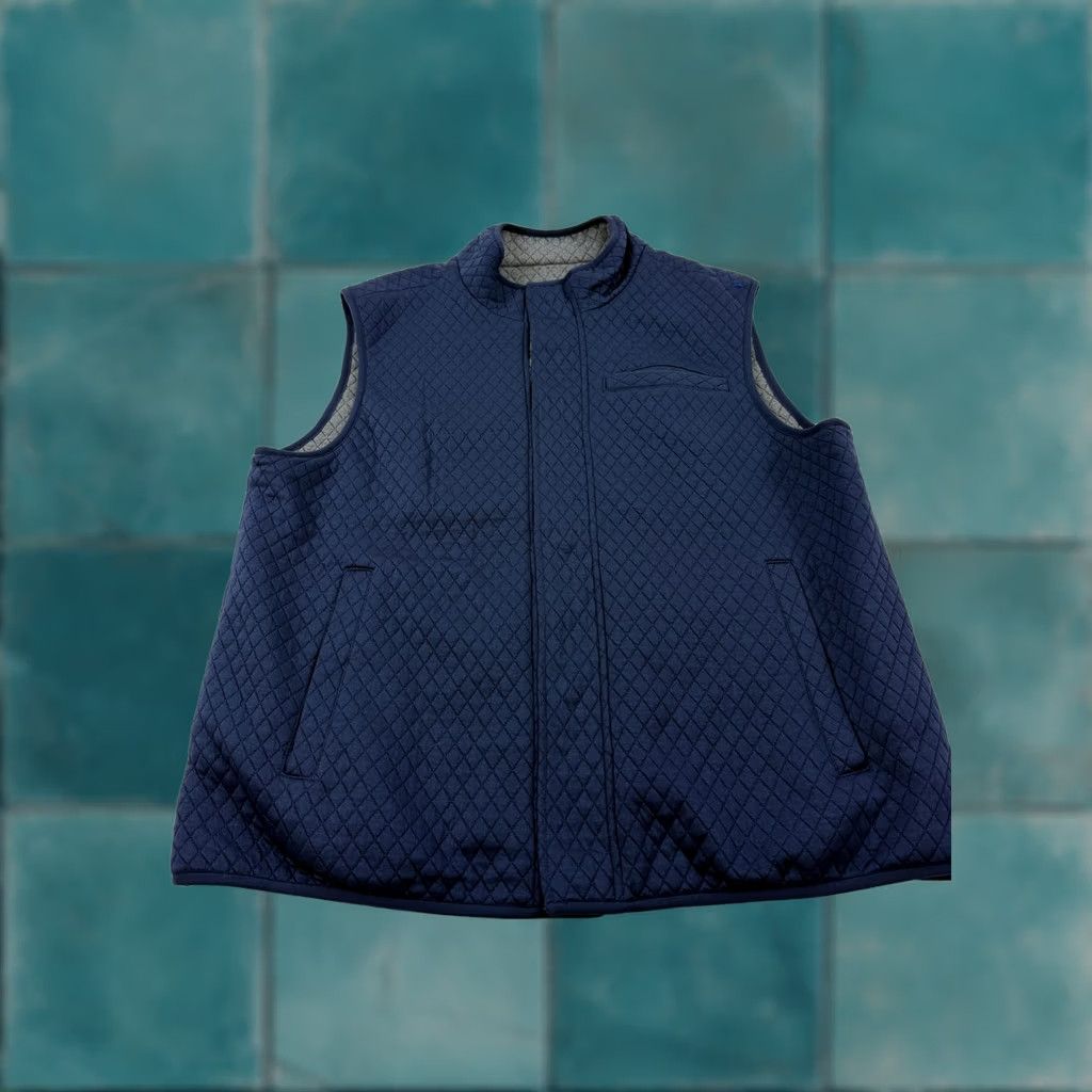 Vintage VINTAGE? No. MAGNA-READY Vest Mens L Blue Quilted Magnetic Closure Knit Lined Stretch Shirt? Size US L / EU 52-54 / 3 - 1 Thumbnail