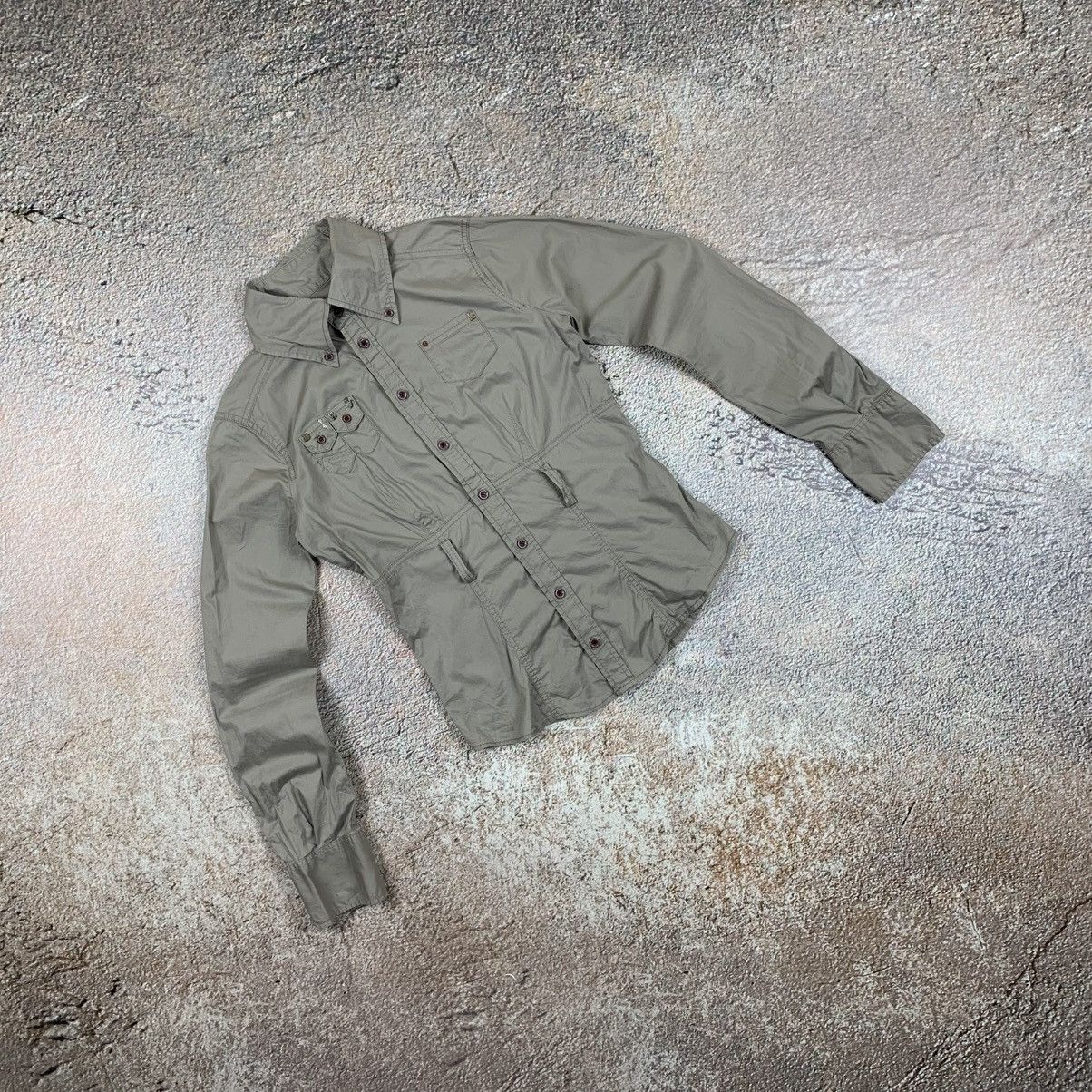 Diesel Diesel Button Up Metal Letters Y2k Shirt Pink/Grey Size M / US 6-8 / IT 42-44 - 1 Thumbnail