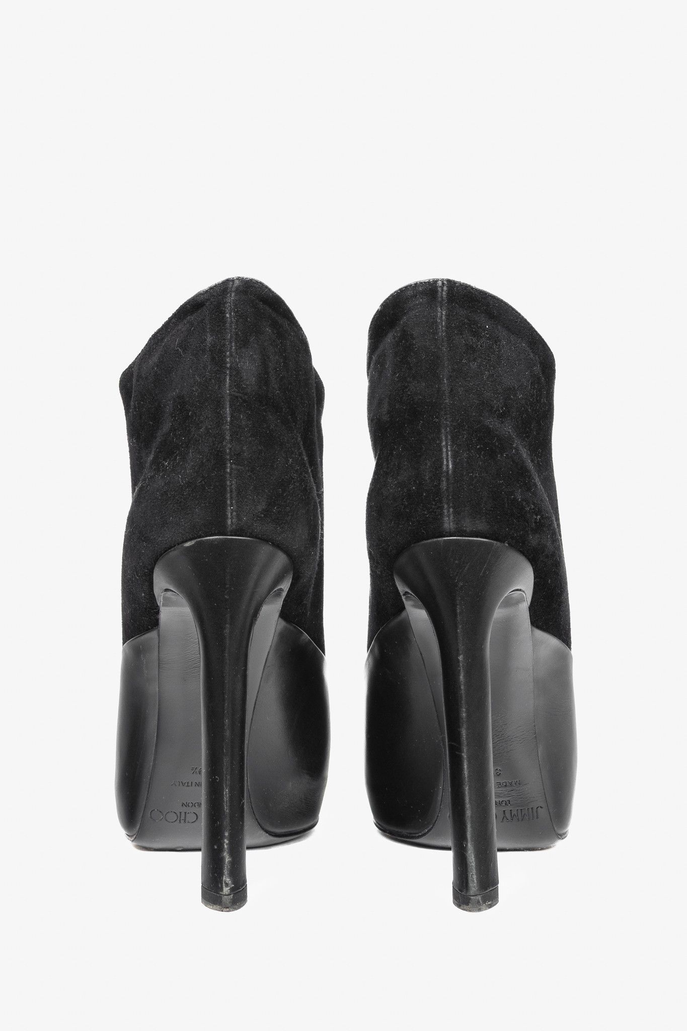 Jimmy Choo Jimmy Choo Diad Black Suede & Nappa Leather Ankle Boots Size US 9 / IT 39 - 3 Thumbnail