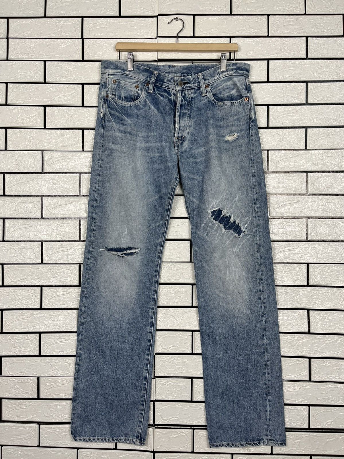 Spellbound Vintage Domingo By Spellbound Distressed Denim Size US 34 / EU 50 - 1 Thumbnail