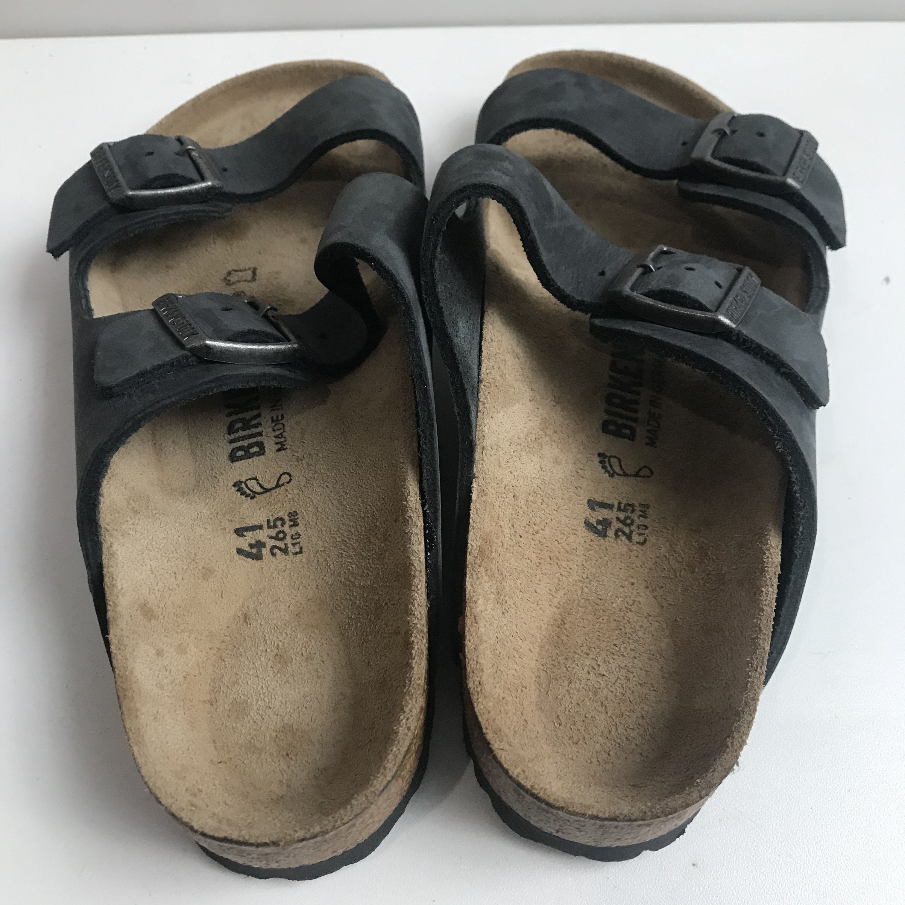 Birkenstock Birkenstock Black nubuck Arizona Leather 41 Cork Two Strap Size US 8 / EU 41 - 7 Thumbnail