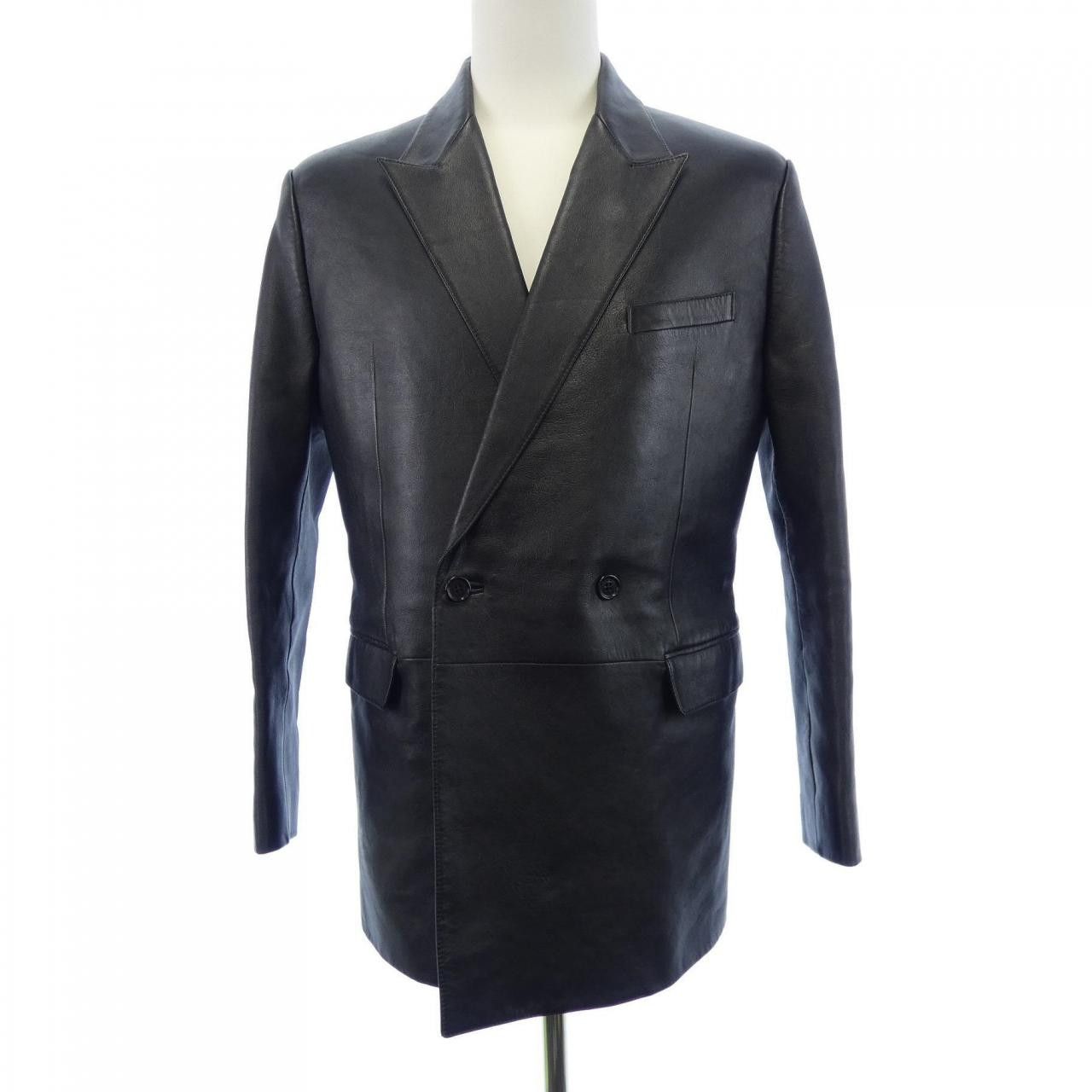 Celine Celine CELINE Lambskin Leather Jacket Leather Outerwear 2F098392F DUTY FREE for USA Size ONE SIZE - 1 Thumbnail