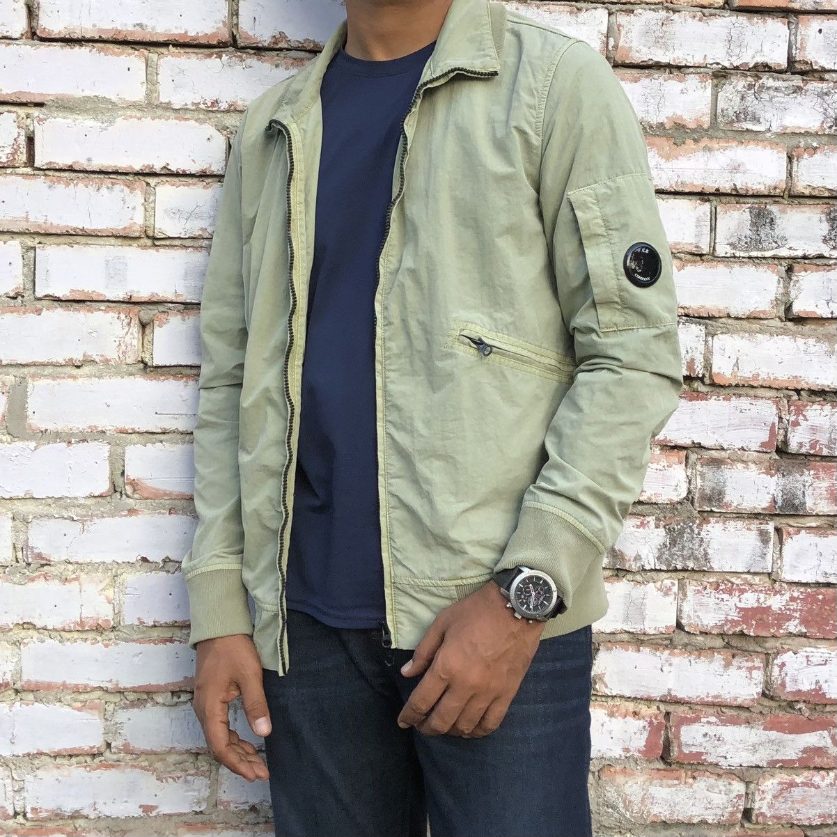 C.P. Company Vintage C.P. Company Light Green Chrome Bomber Jacket Size US L / EU 52-54 / 3 - 1 Thumbnail