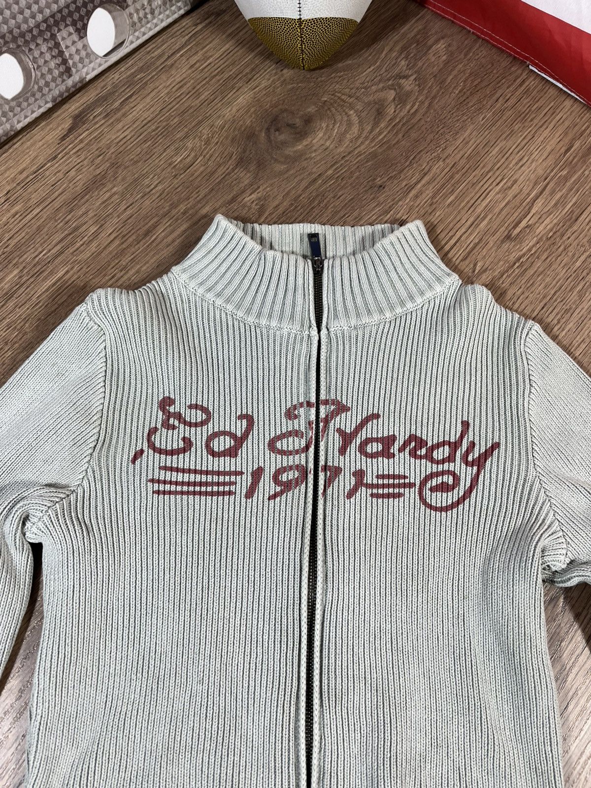 Ed Hardy Ed Hardy Exclusive Rose Death Track Jacket Sweater Size XL / US 12-14 / IT 48-50 - 3 Thumbnail