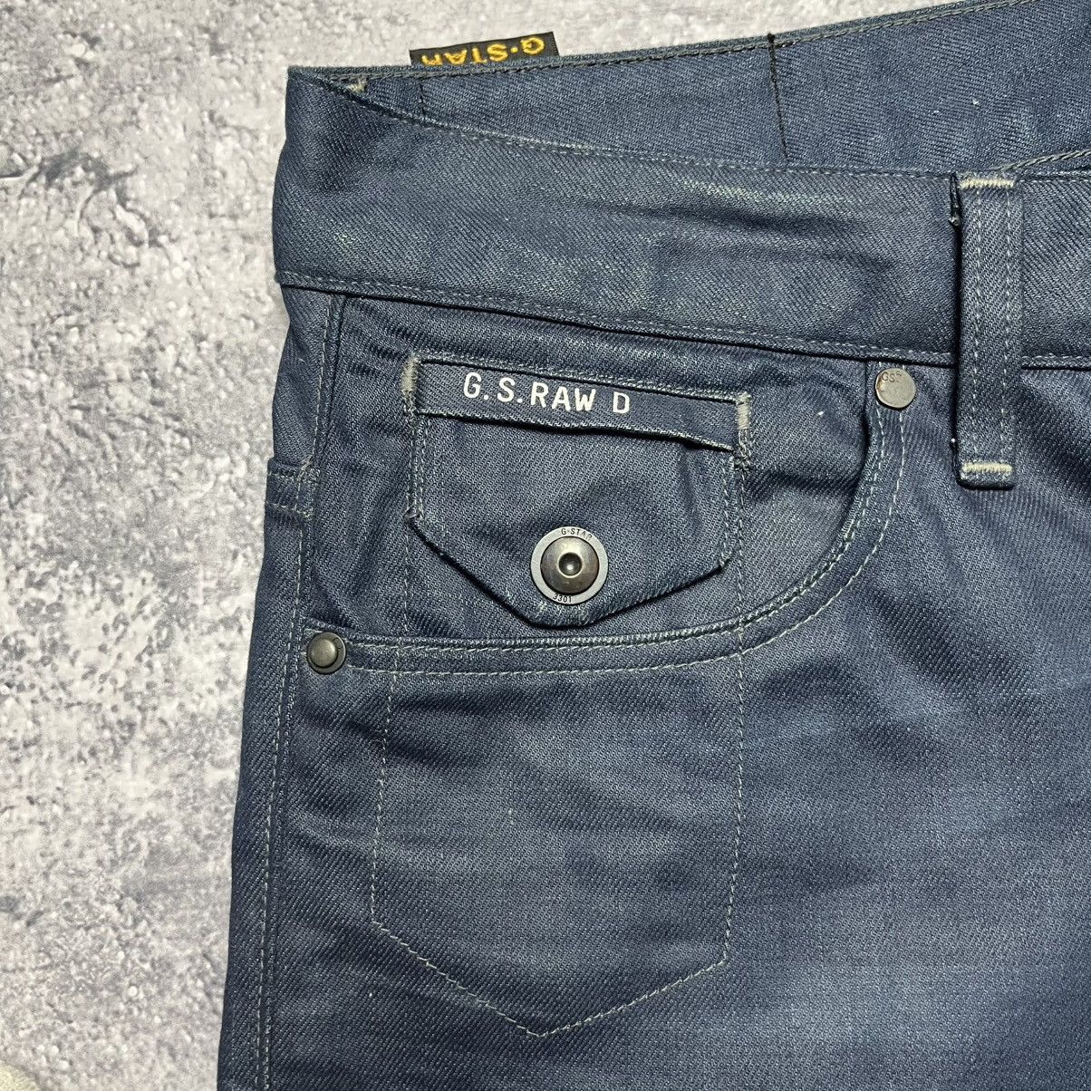G-Star Vintage G-Star Morris Low Straight Denim Blue Jeans Y2K Size US 31 - 8 Thumbnail