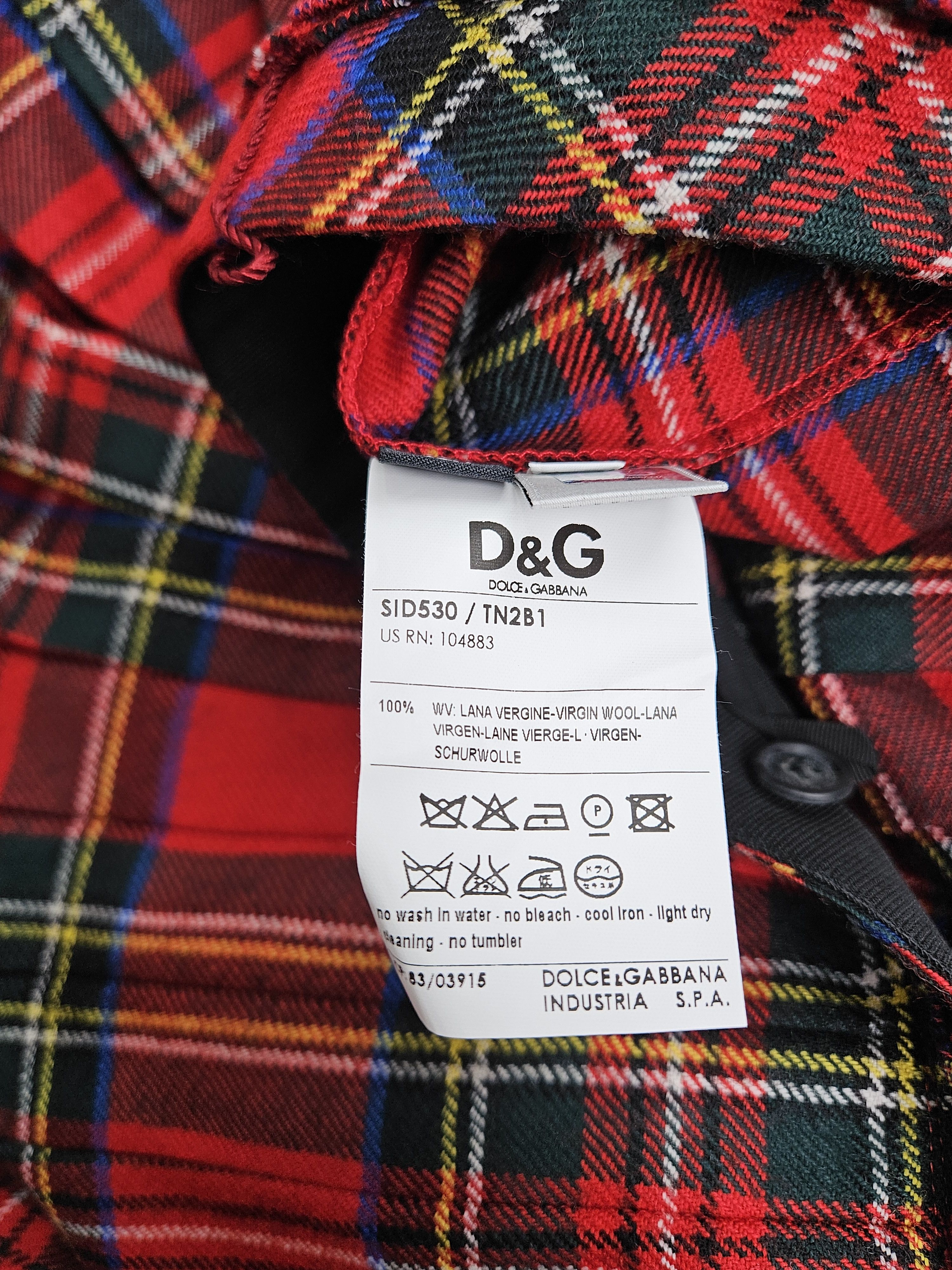 Dolce & Gabbana Red Plaided A-Line Pleated Skirt Size S / US 4 / IT 40 - 4 Thumbnail