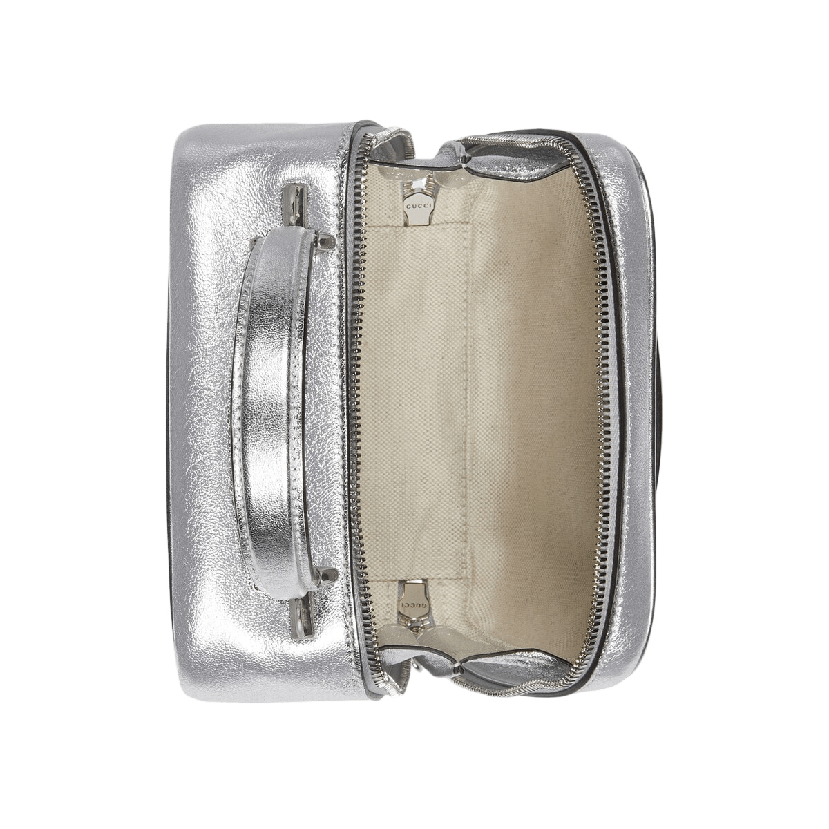 Gucci GUCCI Blondie Silver Metallic Leather Top Handle Bag Size ONE SIZE - 5 Thumbnail