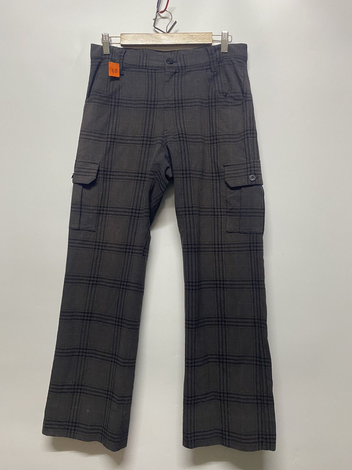 Designer × Japanese Brand Ignio Pants Womens Brown Plaid Cargo Multi Pocket Japanese Size 32" / US 10 / IT 46 - 1 Thumbnail