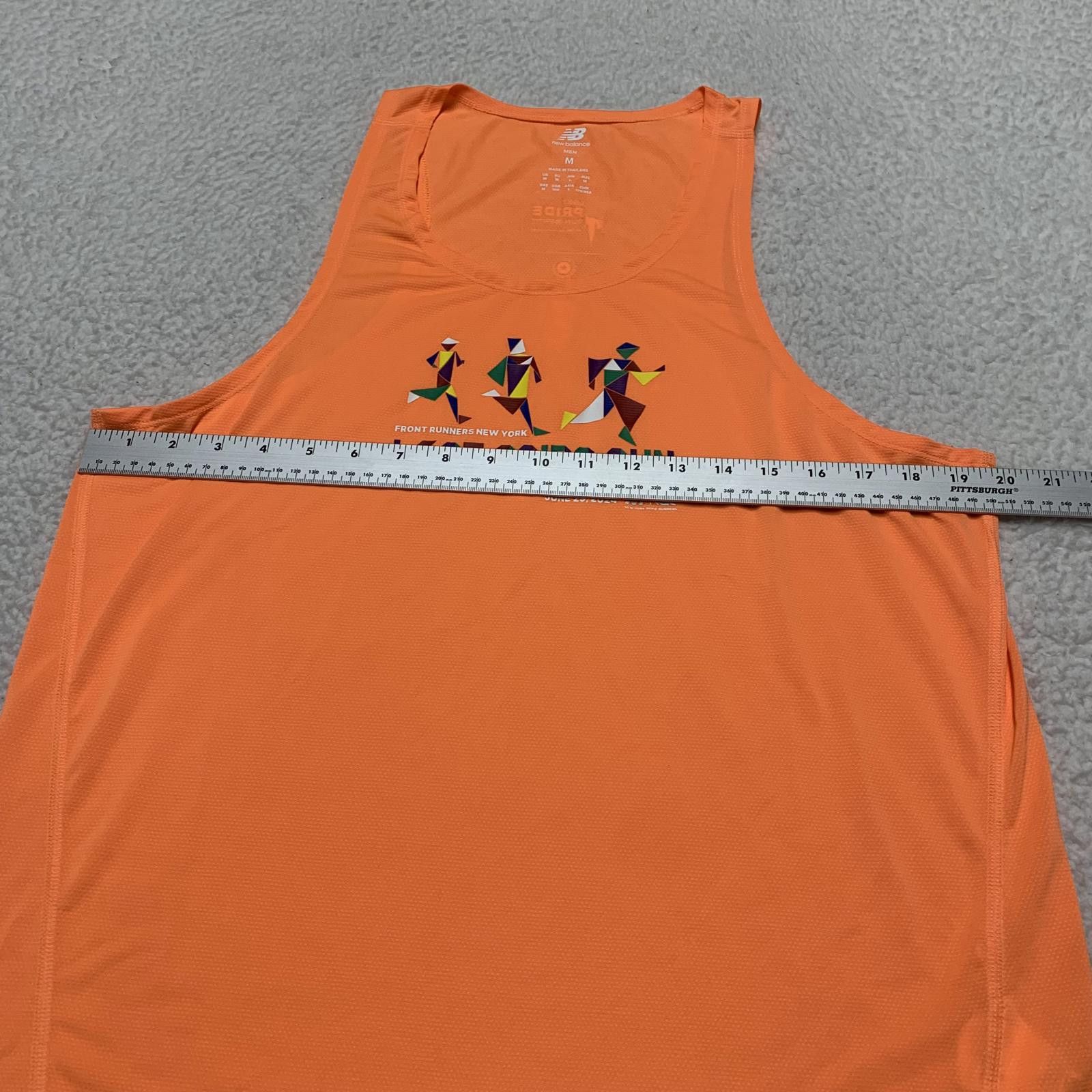 New Balance New Balance Men's Medium Orange Pride Run Tank Top Size ONE SIZE - 5 Thumbnail