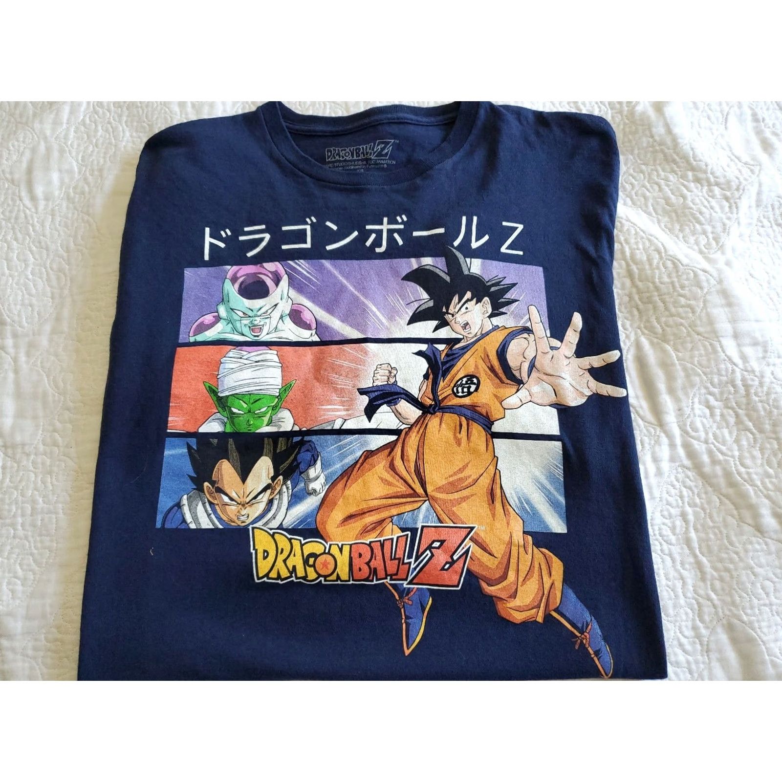 Vintage Funimation Dragonball Z Goku T-Shirt Navy M Shirt Mens Crew Neck Short Sleeve Cotton 100% Graphic Print Anime 90s Theme Size US M / EU 48-50 / 2 - 2 Thumbnail