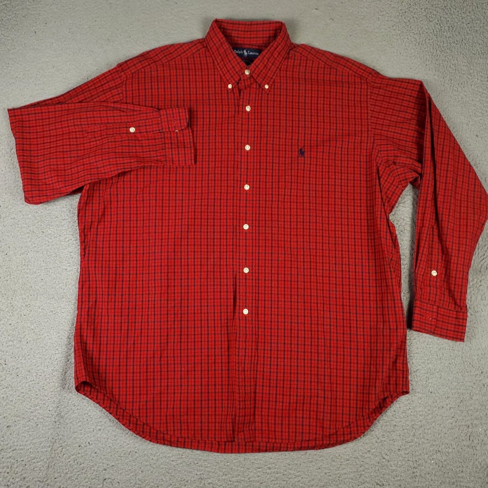 Ralph Lauren Ralph Lauren Shirt Mens XL Red Plaid Button-Up Long Sleeve Classic Preppy American Casual Shirt Size US XL / EU 56 / 4 - 3 Thumbnail