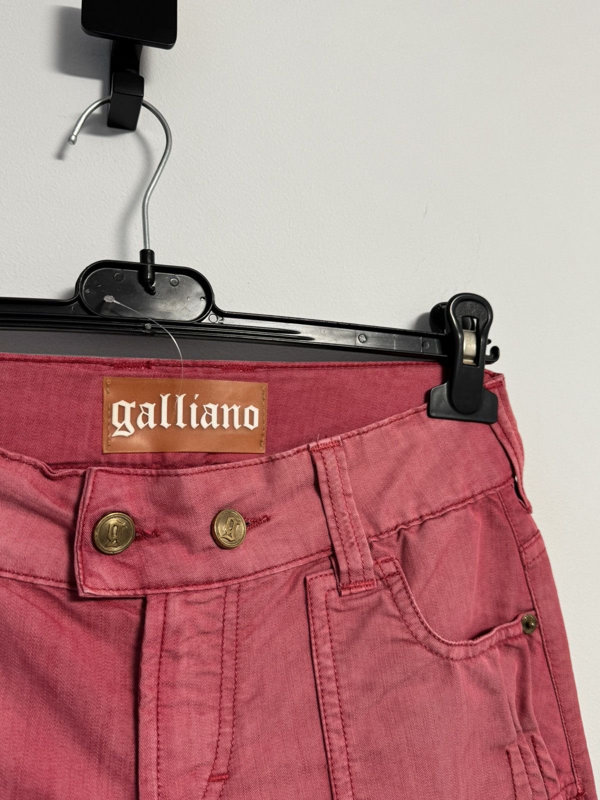 John Galliano NEW Galliano 3/4 cropped pants trousers pink size 26 40 Size 26" / US 2 / IT 38 - 7 Thumbnail