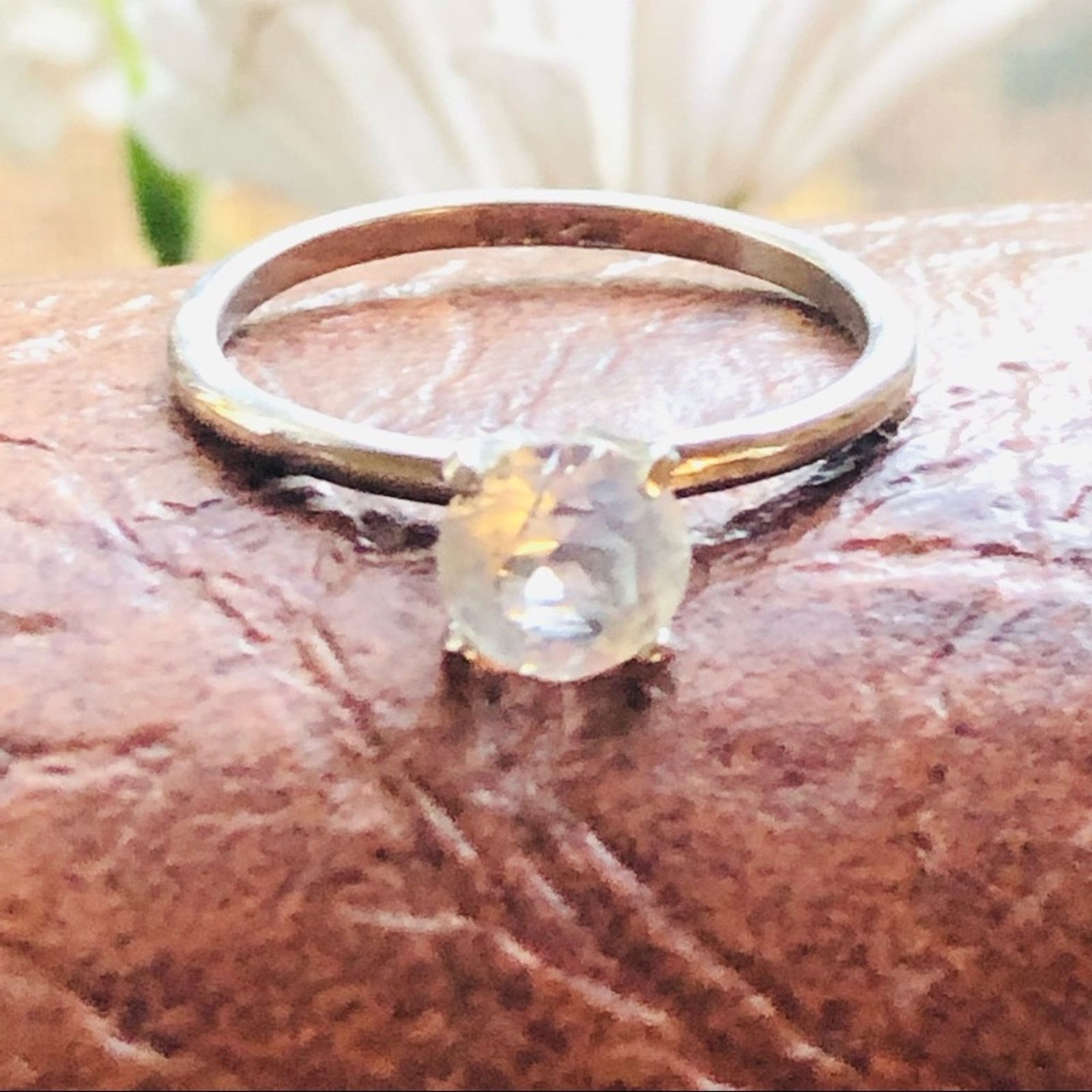 Vintage Vintage 80s faceted glass crystal stone band ring Size ONE SIZE - 1 Thumbnail