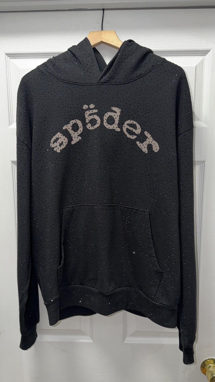 Pre-owned Sp5der Vvs Hoodie In Black