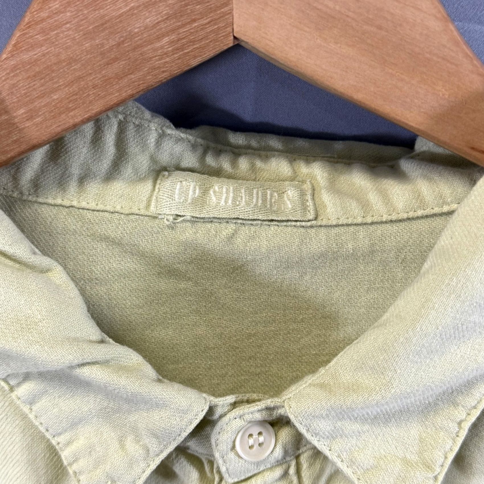 Vintage CP Shades Shirt Womens Large Light Green Button Front Long Sleeve Made in USA Size L / US 10 / IT 46 - 3 Thumbnail