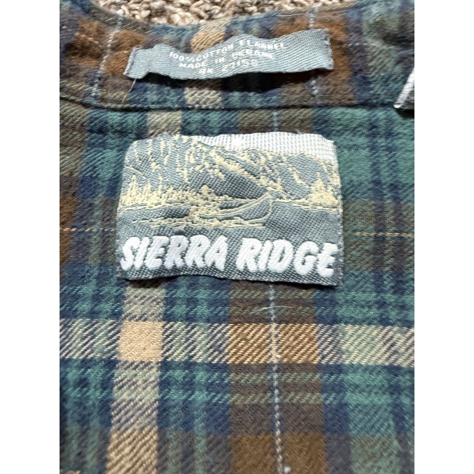 Vintage Vintage Canyon Sierra Ridge Mens Flannel Shirt Button-Up 3XL Tall Long Sleeve Plaid Green Size US XXL / EU 58 / 5 - 3 Thumbnail