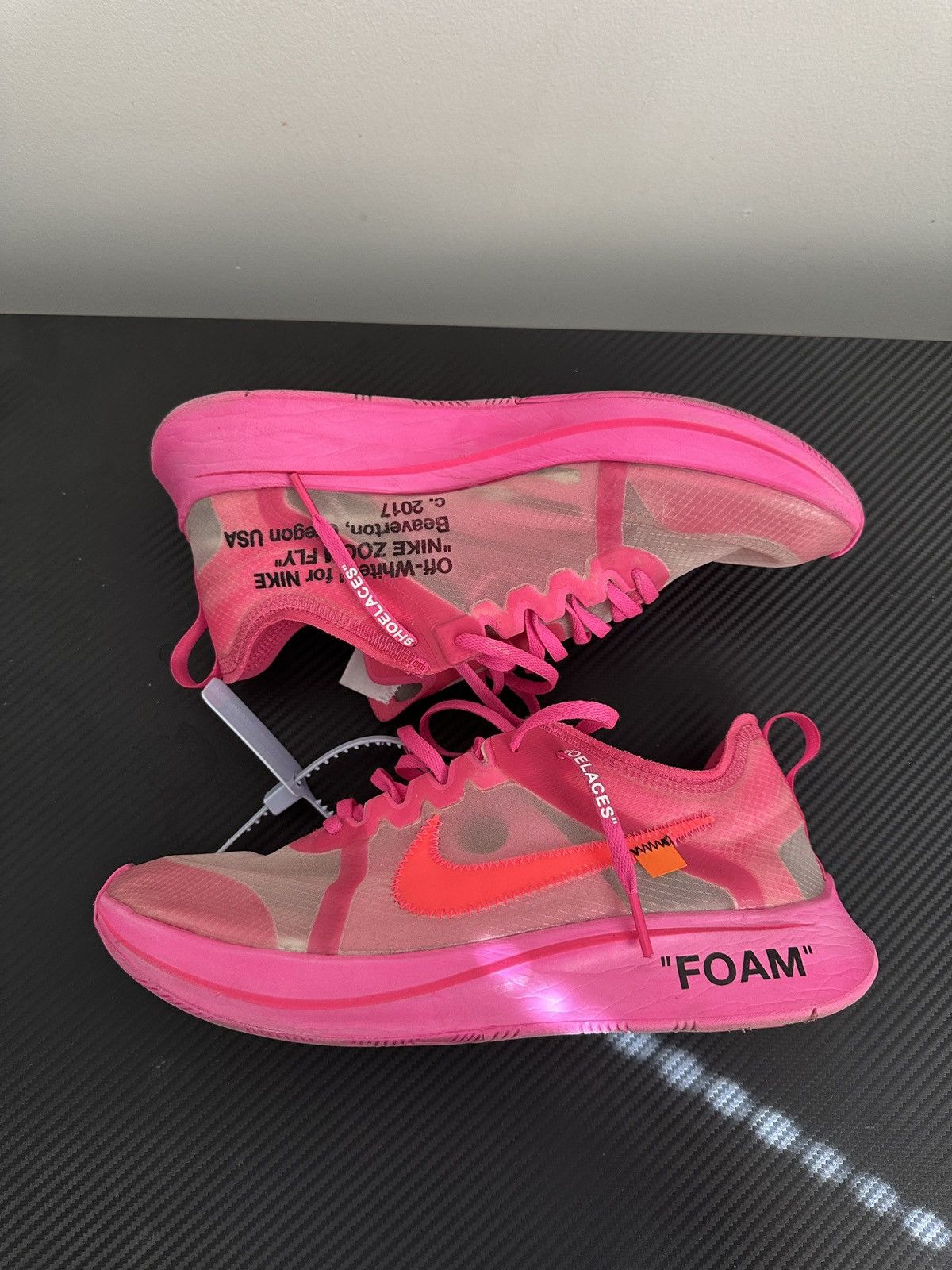 Nike × Off-White Nike Off White Pink Zoom Fly Size US 9 / EU 42 - 2 Thumbnail
