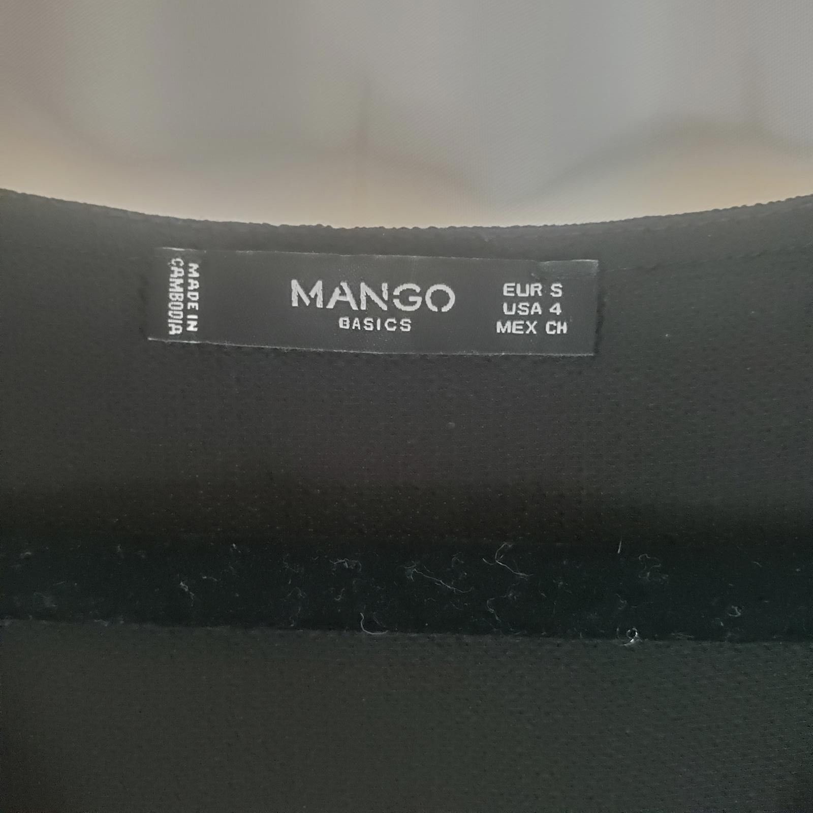 Mango Mango Basics Black V-Neck Dress - Size 4 Size S / US 4 / IT 40 - 3 Thumbnail