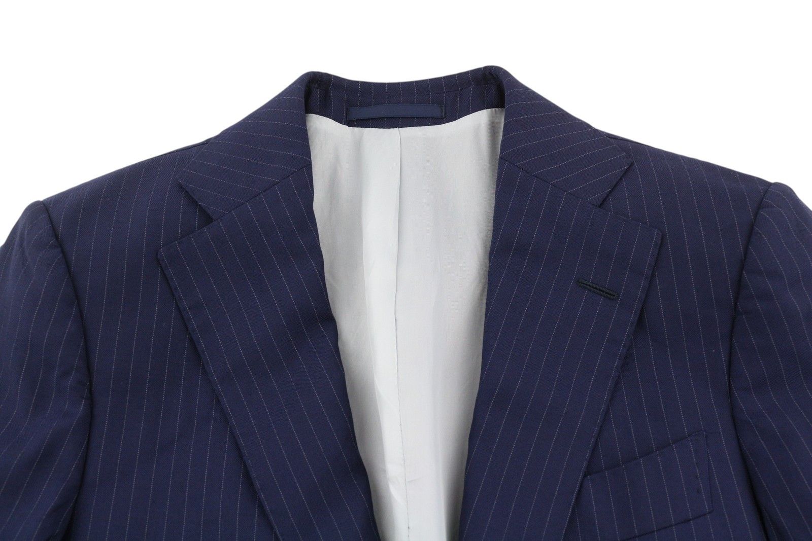 Suitsupply LAZIO UK32R Blue Wool Slim Pinstriped Blazer 85713 Size 34S - 5 Thumbnail