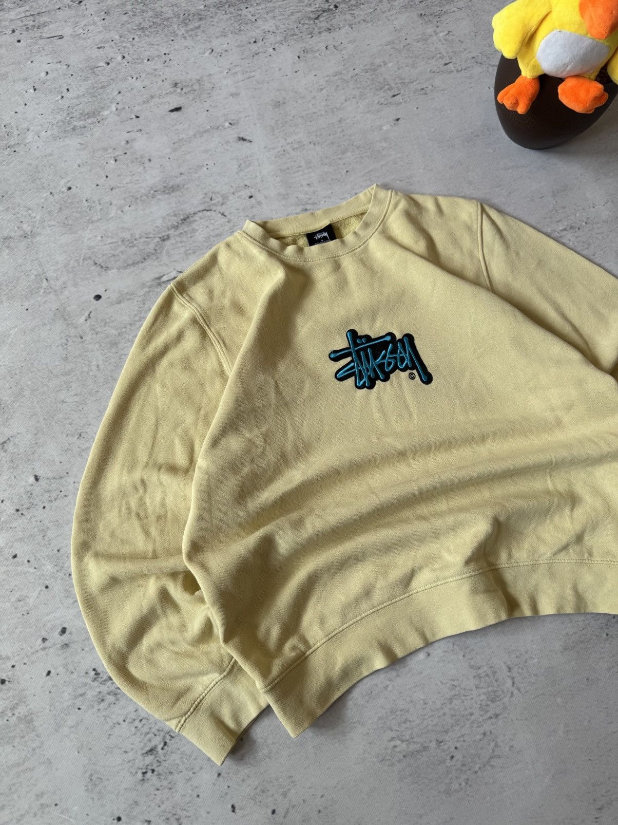 Stussy × Vintage STUSSY CENTER HAFT LOGO OVERSIZE BAGGY FIT SWEATSHIRT Size US S / EU 44-46 / 1 - 2 Thumbnail