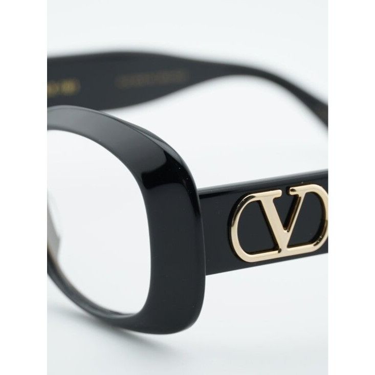 Valentino Valentino VLX-181A Eyeglasses Shiny Black 53mm Square Frame Size ONE SIZE - 8 Thumbnail