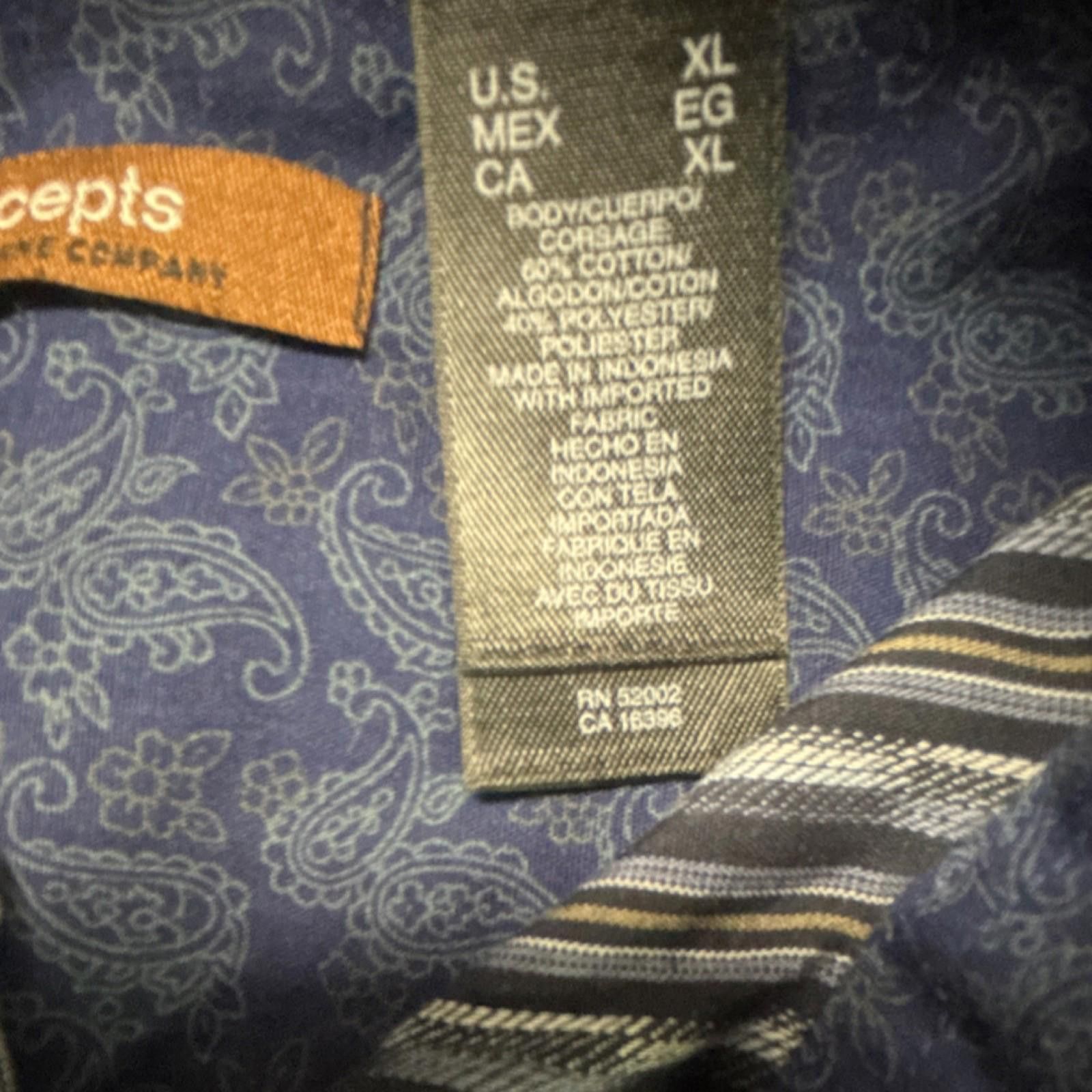 Other Metroconcepts Striped Button-Up Shirt XL Long Sleeve Men Size US XL / EU 56 / 4 - 6 Thumbnail