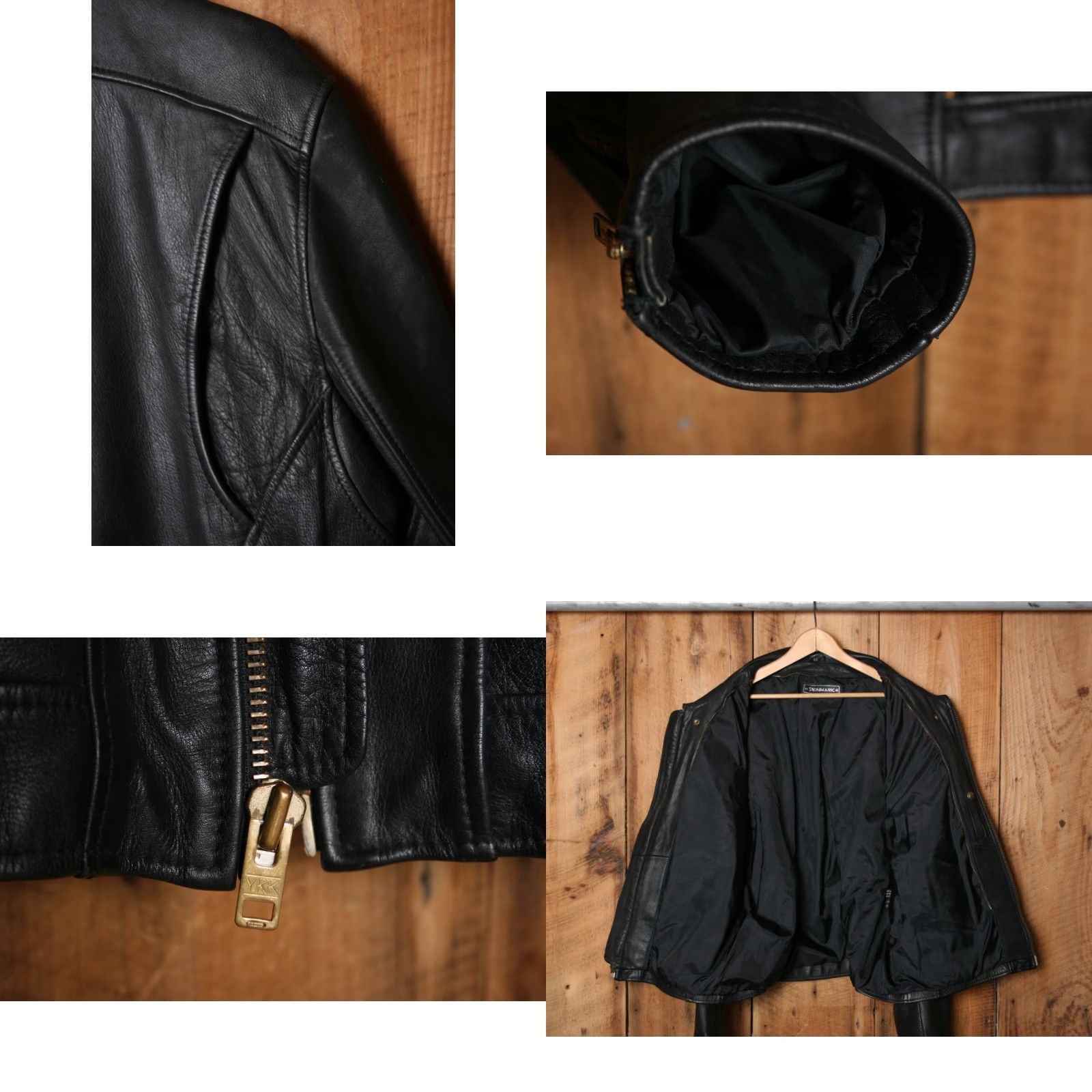 Vintage VINTAGE Steinmark Black Leather Motorcycle Jacket Mens Sz. 52 Regular Size 52 - Missing Liner - Mens Leather Motorcycle Jacket Black Bau Size US L / EU 52-54 / 3 - 8 Thumbnail