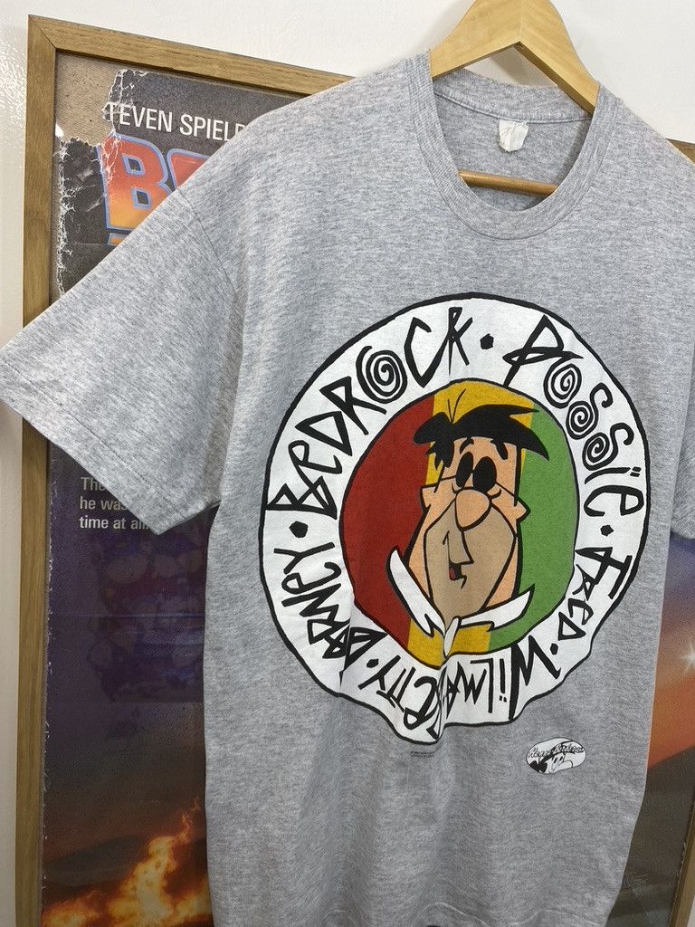 Vintage 1993 Vintage The Flintstones Stussy Design Parody T Shirt Size US XL / EU 56 / 4 - 4 Thumbnail