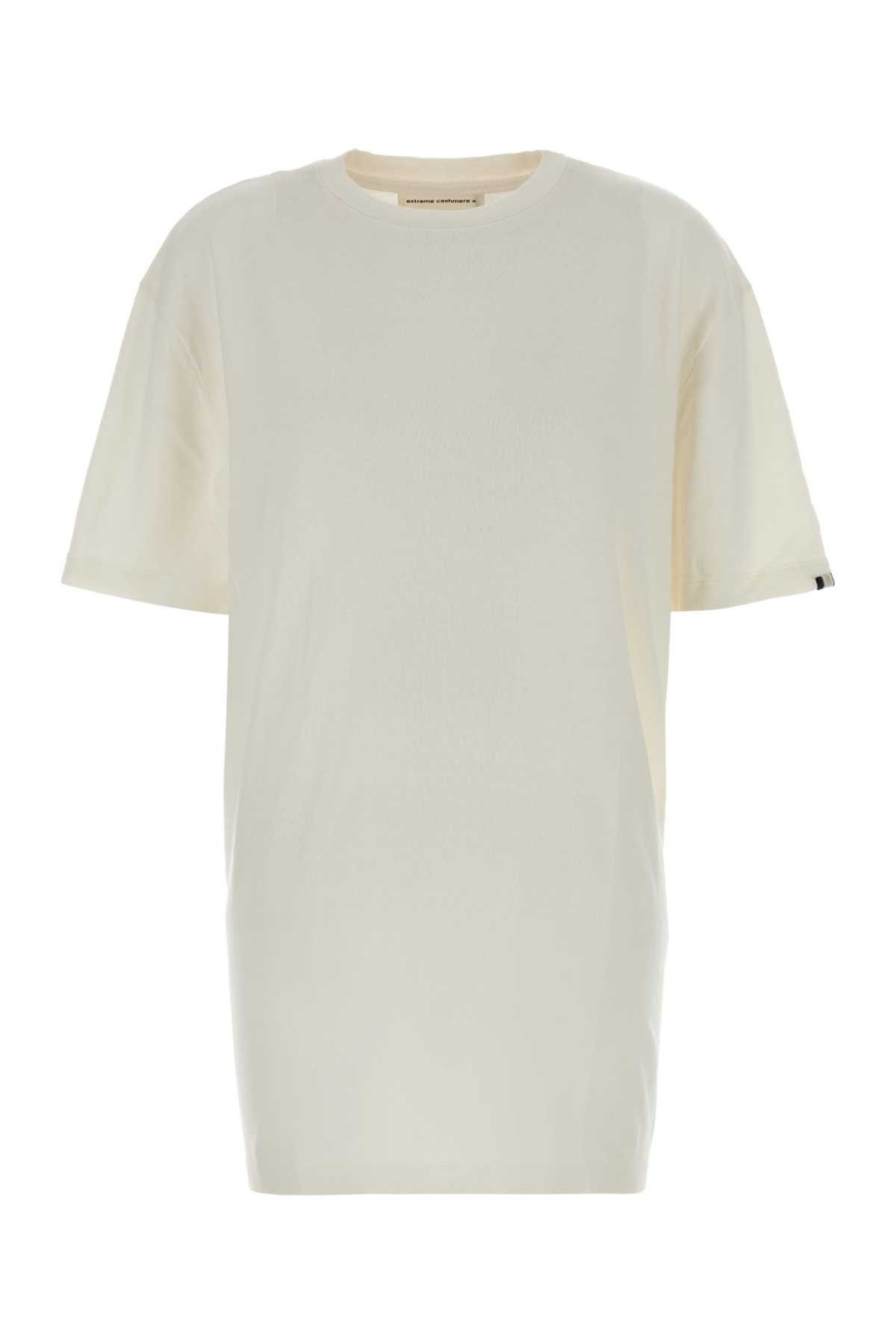 Extreme Cashmere White Cotton Blend Oversize T-Shirt Size M / US 6-8 / IT 42-44 - 1 Thumbnail