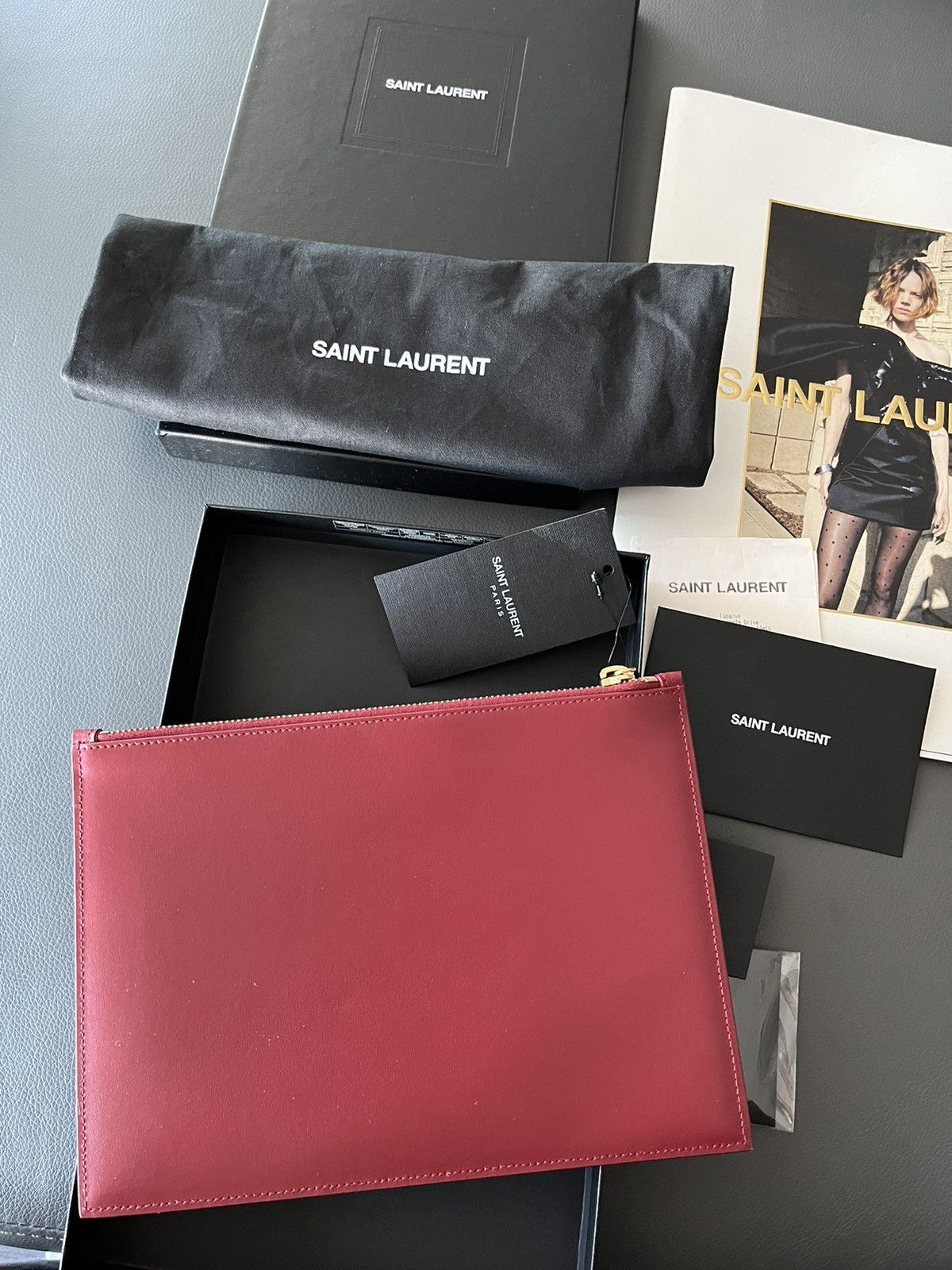 Hedi Slimane × Saint Laurent Paris × Yves Saint Laurent Limited Edition Saint Laurent Logo Leather Bag Size ONE SIZE - 2 Thumbnail