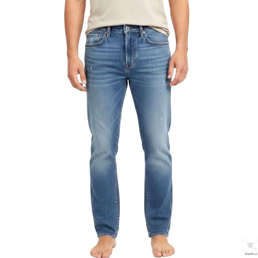 Levi's Levi's 511 Jeans Mens 31x29 Blue Medium Wash Slim Straight Denim Zip Fly Regular 5-Pocket Mens Size US 31 - 4 Thumbnail