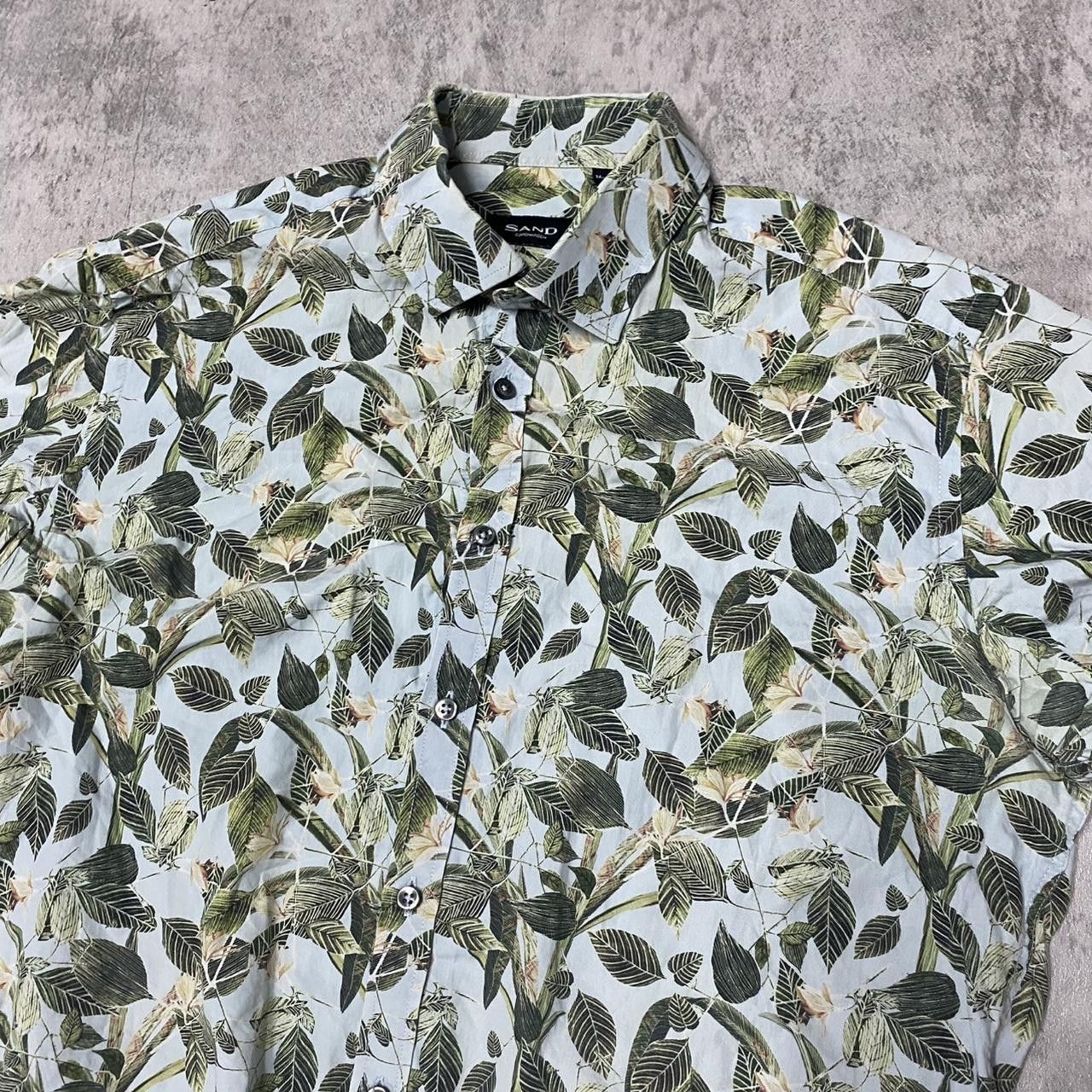 Other White and green floral short sleeve button up shirt Size US L / EU 52-54 / 3 - 2 Thumbnail