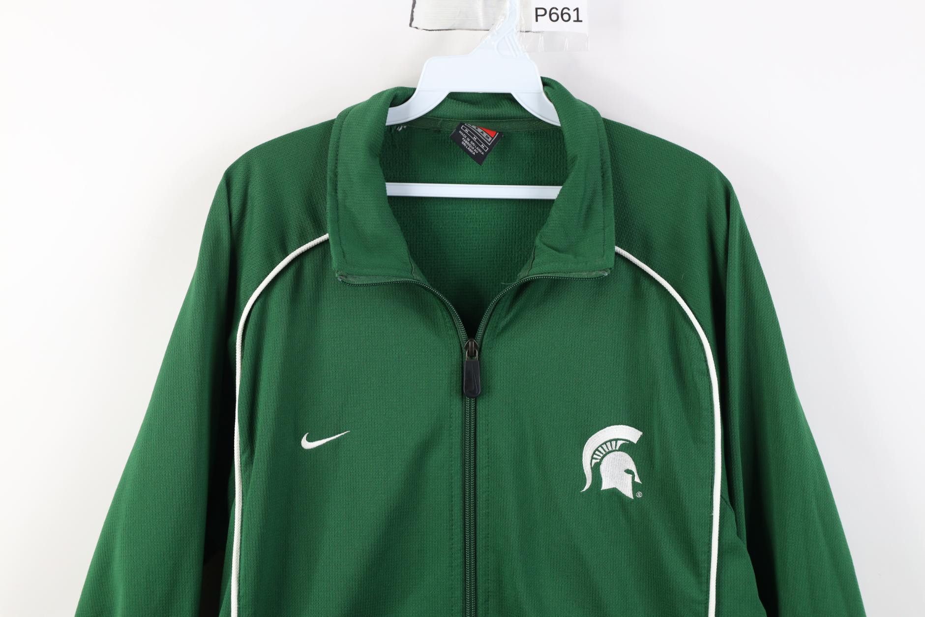 Nike Vintage Nike Swoosh Michigan State University Zip Jacket Size US M / EU 48-50 / 2 - 2 Thumbnail
