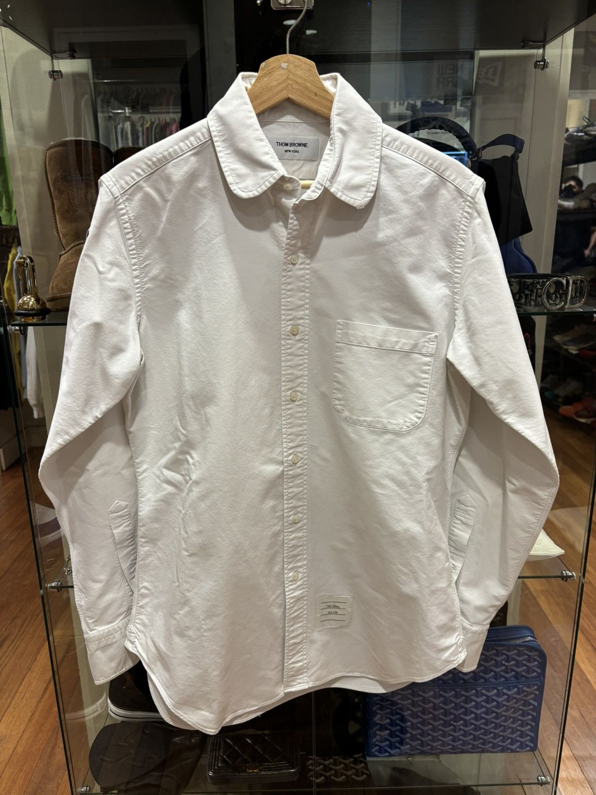 Thom Browne Thom Browne White Button Up Shirt Size US L / EU 52-54 / 3 - 1 Thumbnail