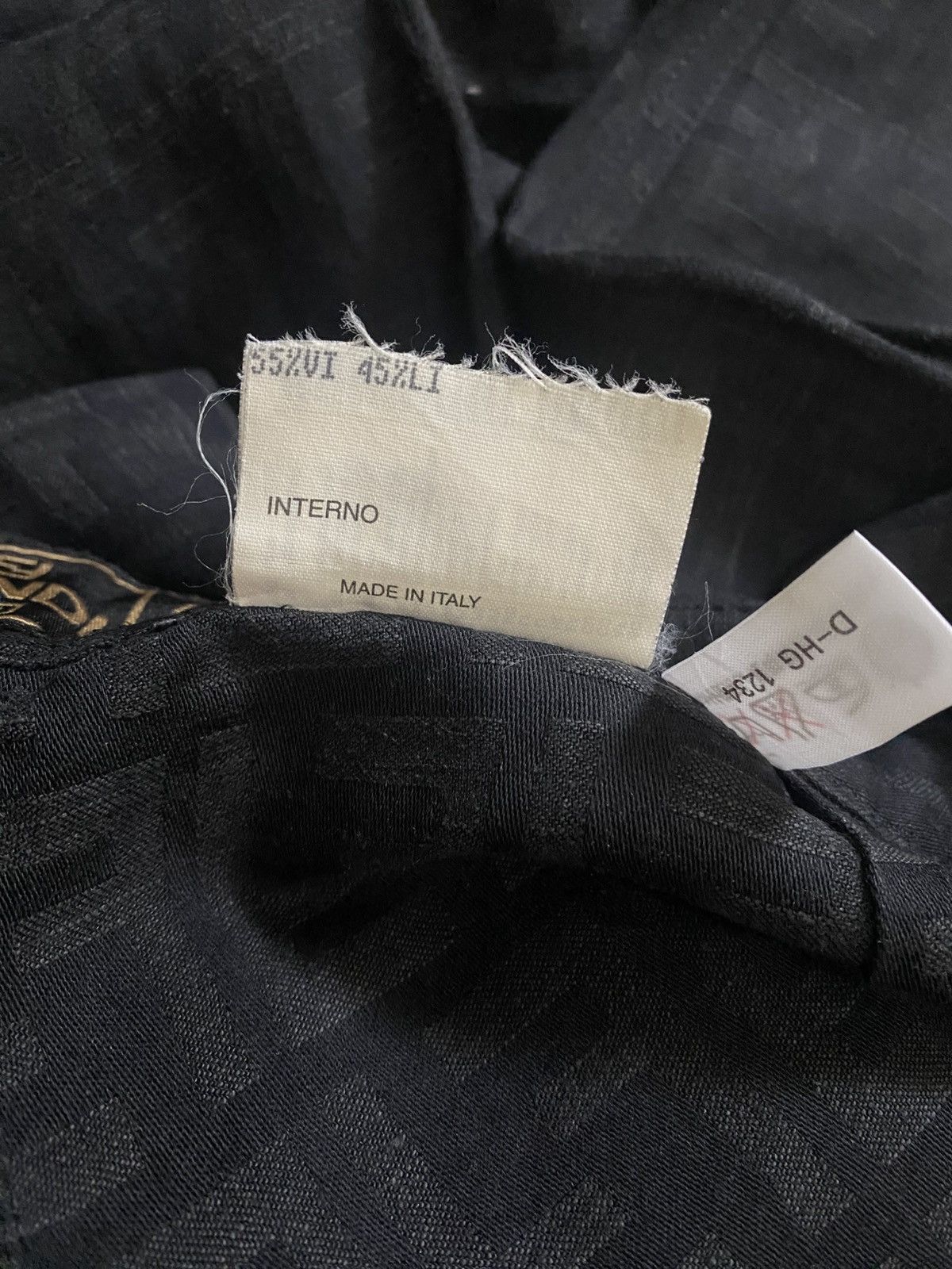 Fendi Vintage Fendi Black Zucca Monogram Linen Pants Size 30" / US 8 / IT 44 - 6 Thumbnail