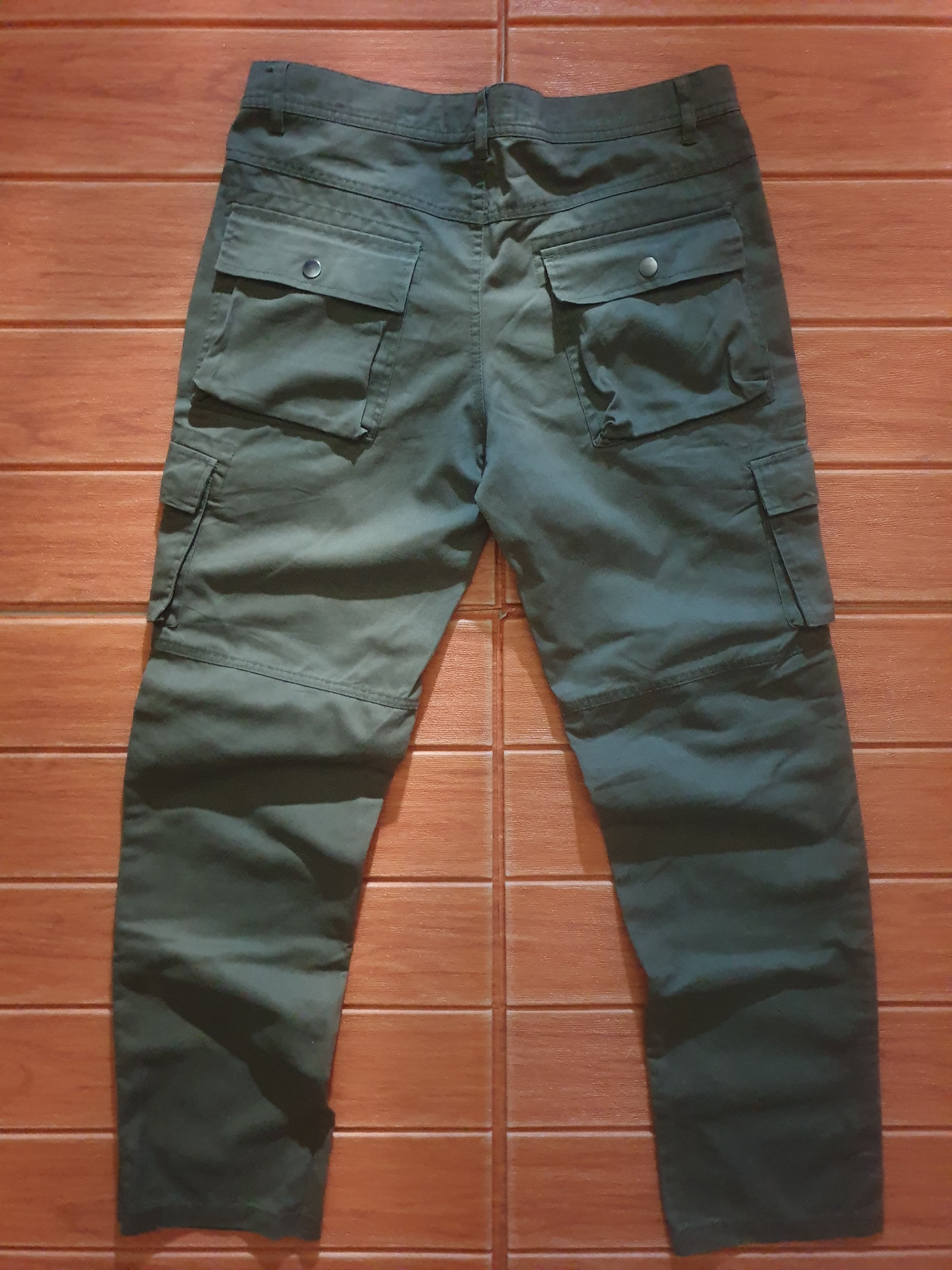 Japanese Brand 💥Sparkle multipocket green colour pant Size US 33 - 10 Thumbnail