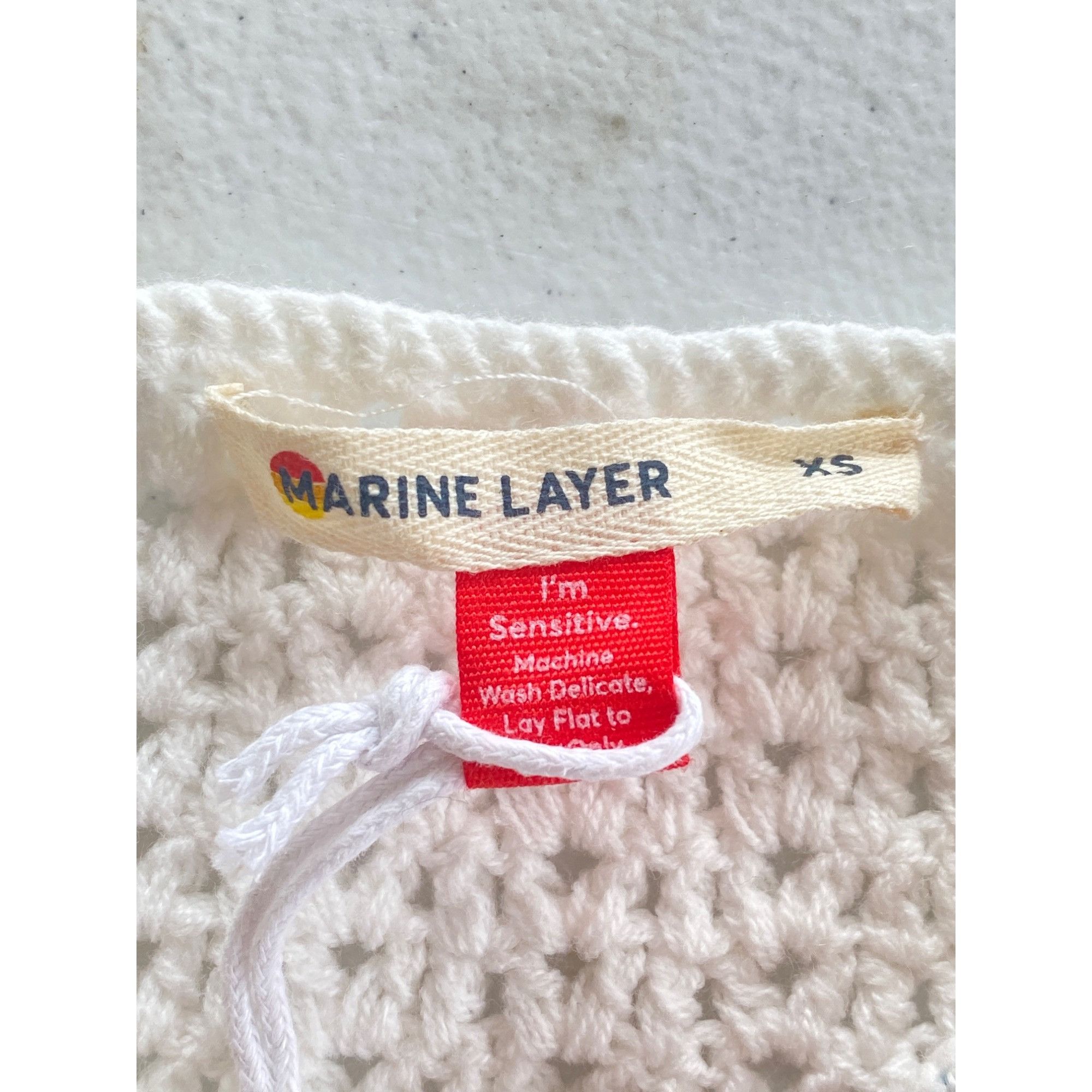 Marine Layer NWT Marine Layer $118 Crochet Crop Top W's XS Caro Tank Whit Size XS / US 0-2 / IT 36-38 - 9 Thumbnail