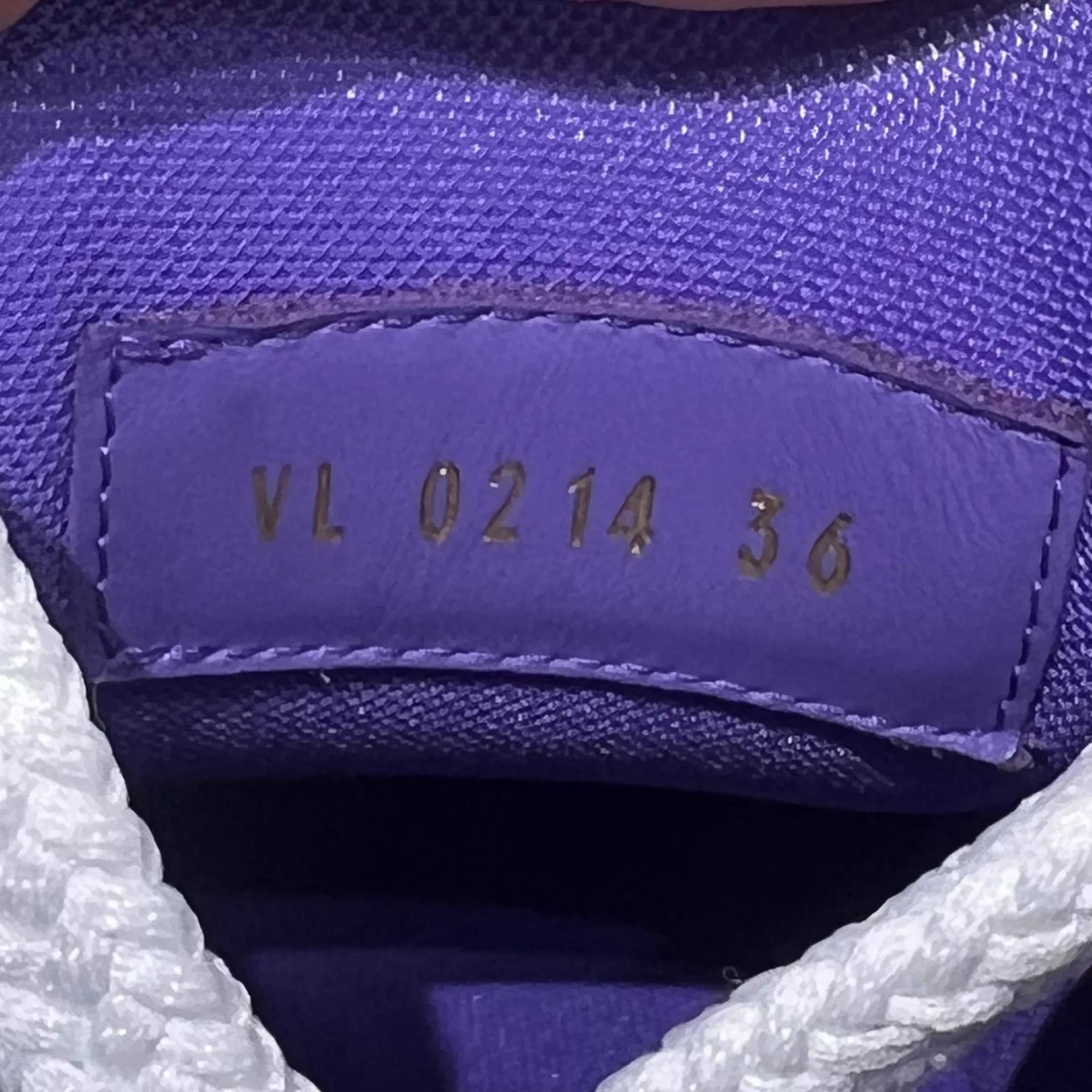 Louis Vuitton LV White & Purple Pangding UK2 Size US 4.5 / IT 34.5 - 8 Thumbnail