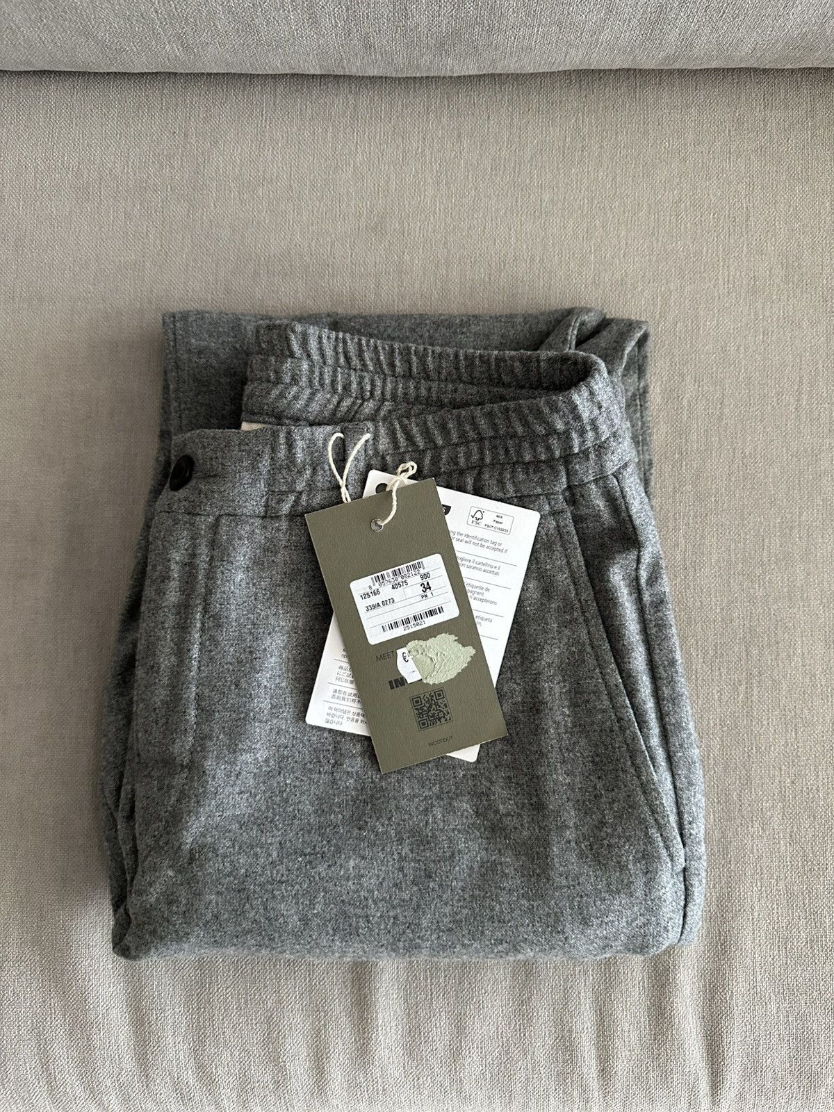Incotex Incotex Trousers Drawstring Wool Size US 34 / EU 50 - 8 Thumbnail