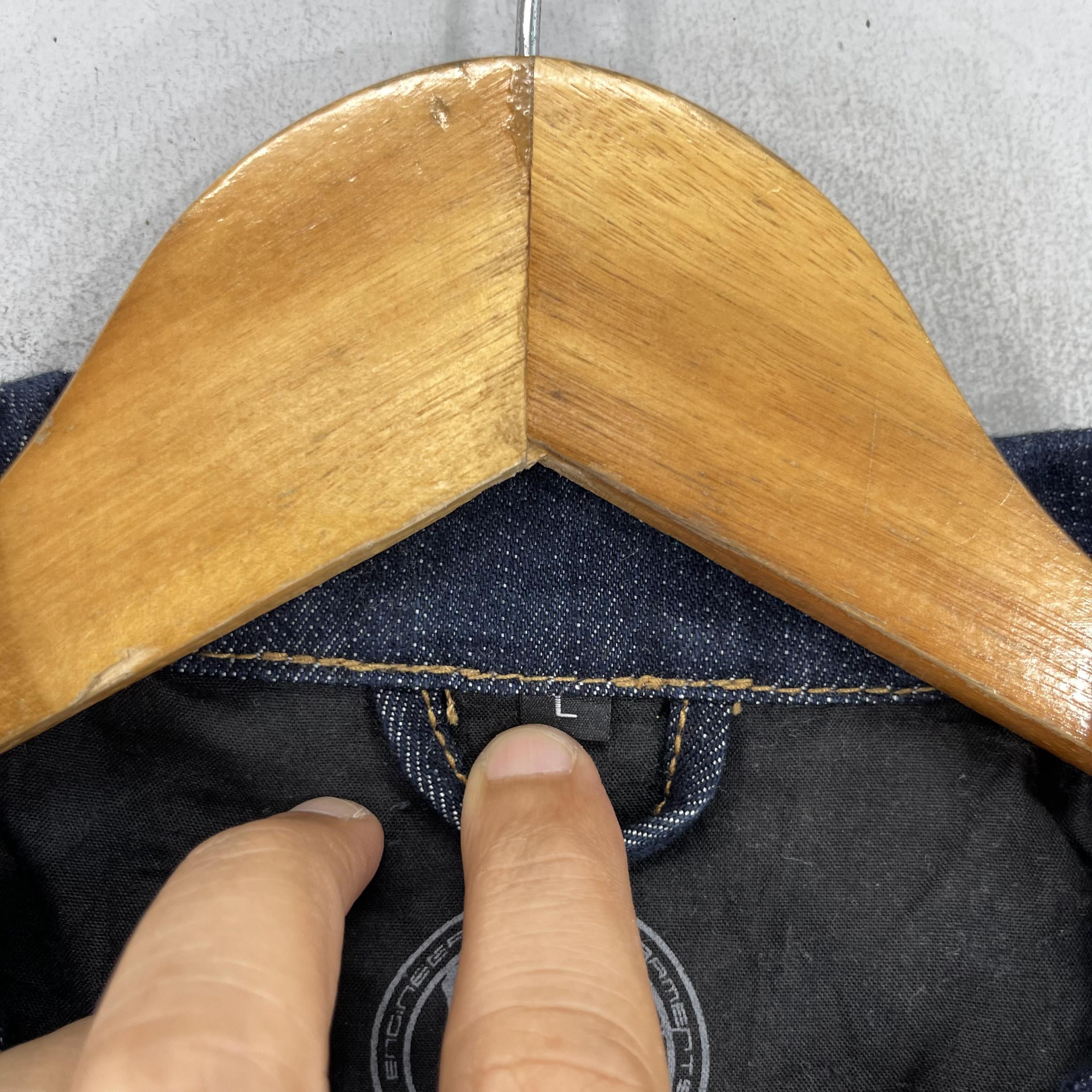 Japanese Brand × Vintage VintageENRIVER Denim Trucker Zipper Dark Washed Jacket Size US M / EU 48-50 / 2 - 6 Thumbnail
