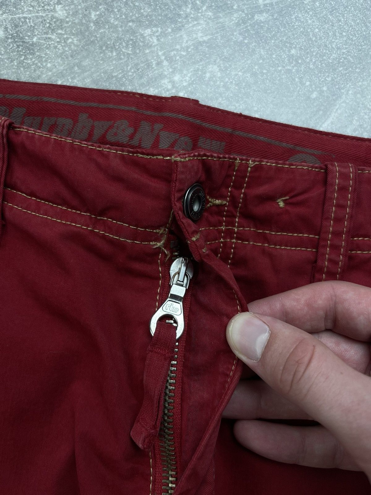 Other Red Y2K Utility Trousers Zip Hem Pockets Vintage Cargo Pants Size US 34 / EU 50 - 9 Thumbnail