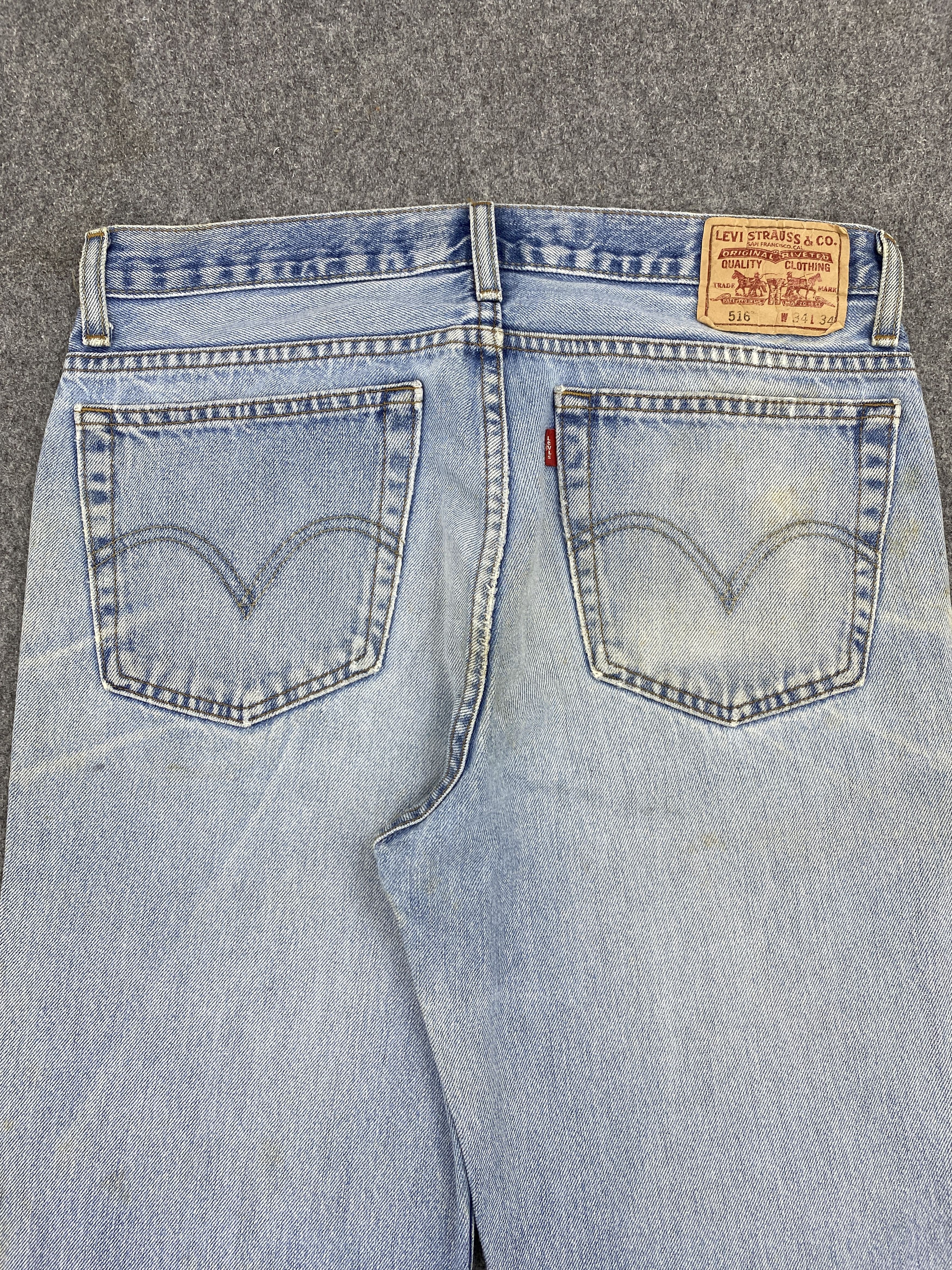 Levi's × Vintage Vintage Levis 516 Faded Blue Denim Size US 34 / EU 50 - 4 Thumbnail