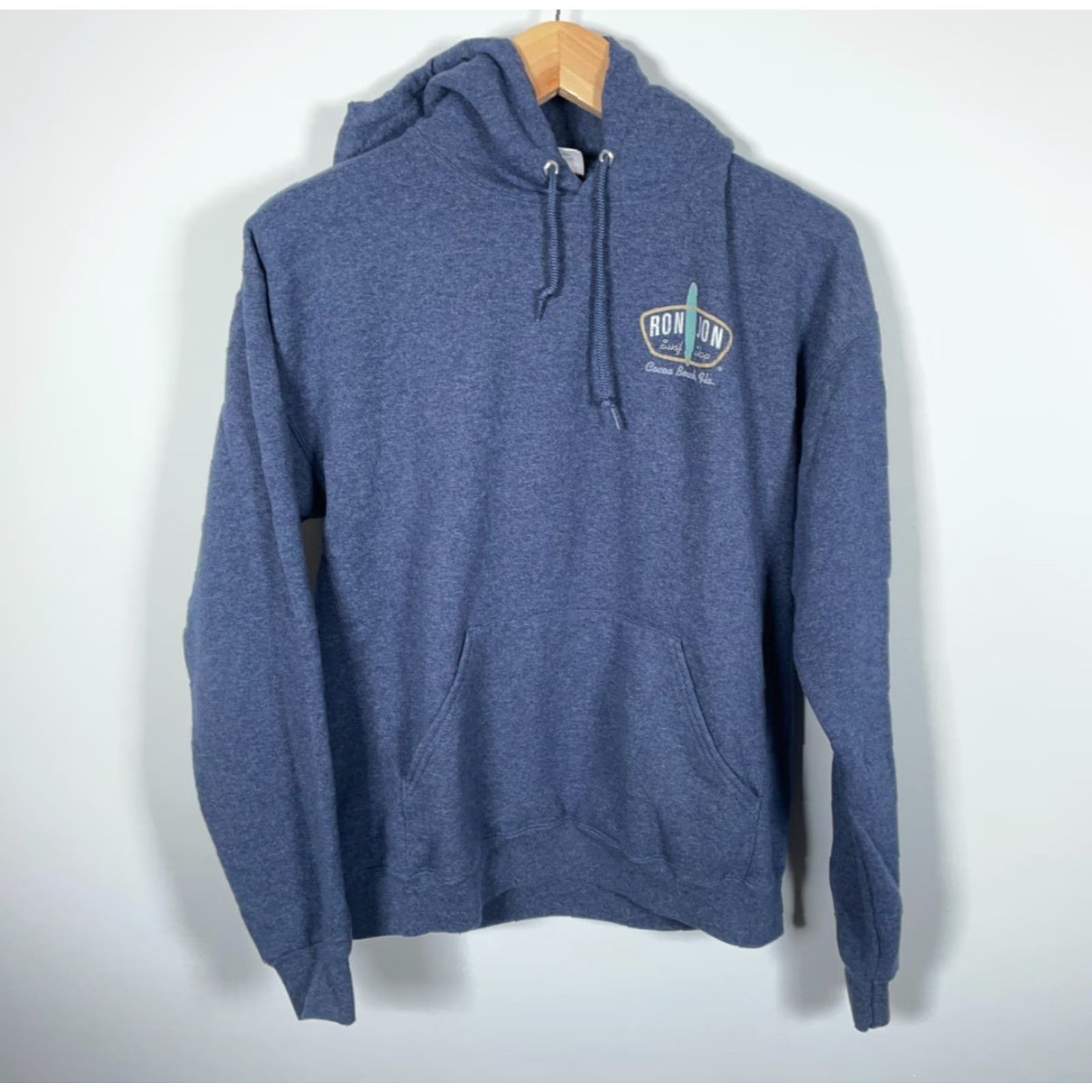 Ron Jon Surf Shop Ron Jon Surf Shop Hoodie Adult Medium Blue Pullover Sweatshirt Graphic Print Cars Classic Car Mens Size US M / EU 48-50 / 2 - 2 Thumbnail